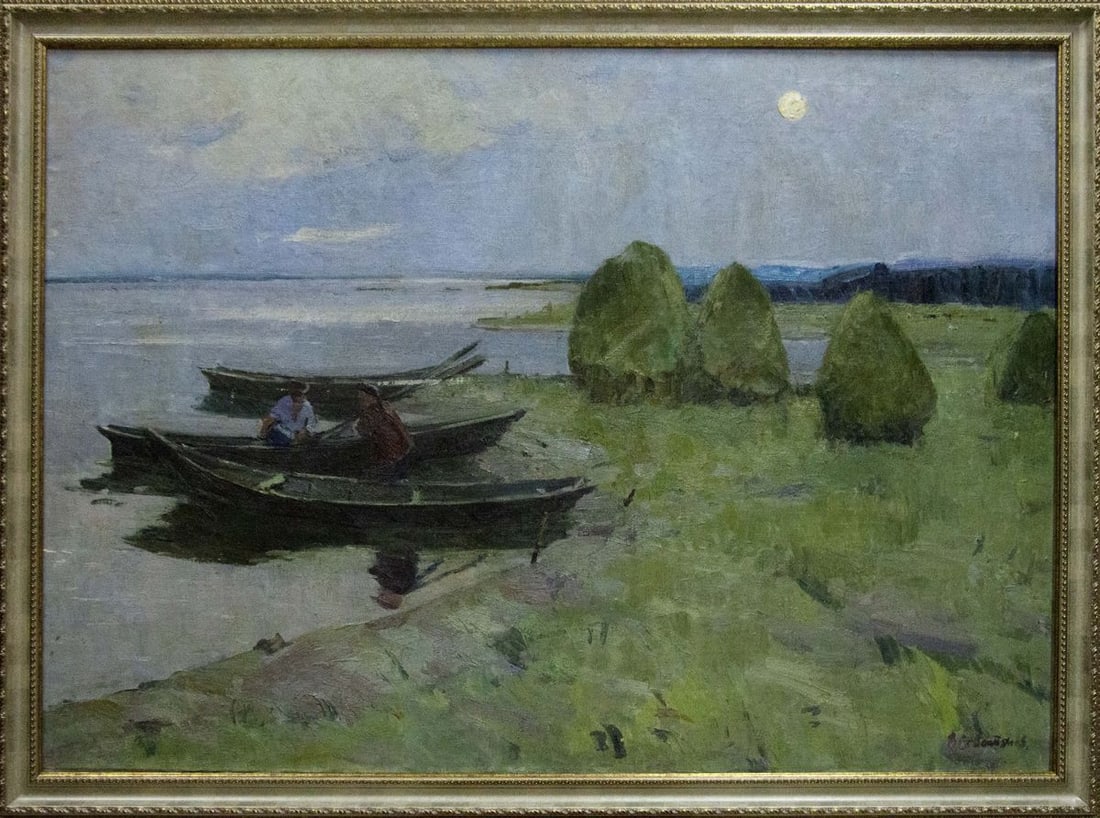 Oil painting Near the shore Sevastyanov Victor Grigorievich: Title: Oil painting Near the shore Sevastyanov Victor Grigorievich Description: NoVernd 95 *** ABOUT THIS PAINTING *** * TITLE: "Near the shore" * ARTISTS: Sevastyanov Victor Grigorievich * SIZE: 100x