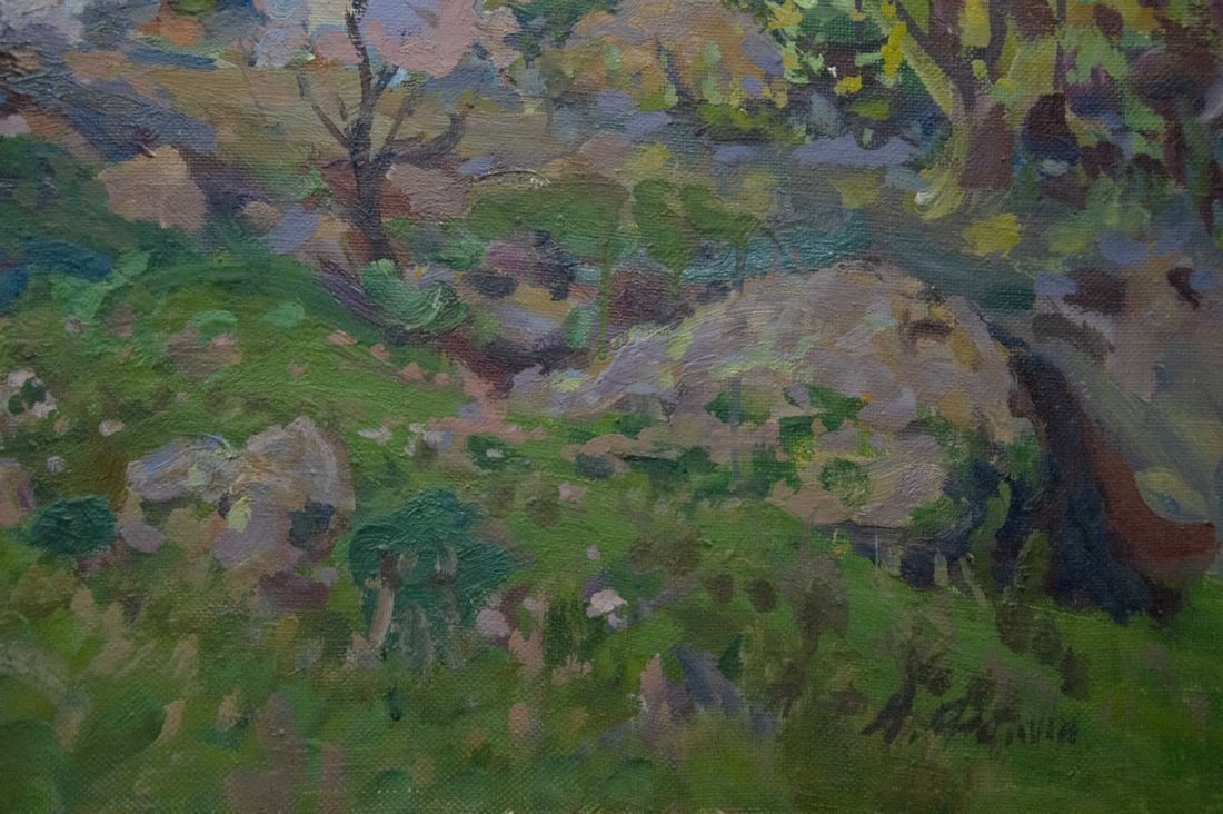 Oil painting Garden by the shore Fomin Anatoly Nikiforovich - 5