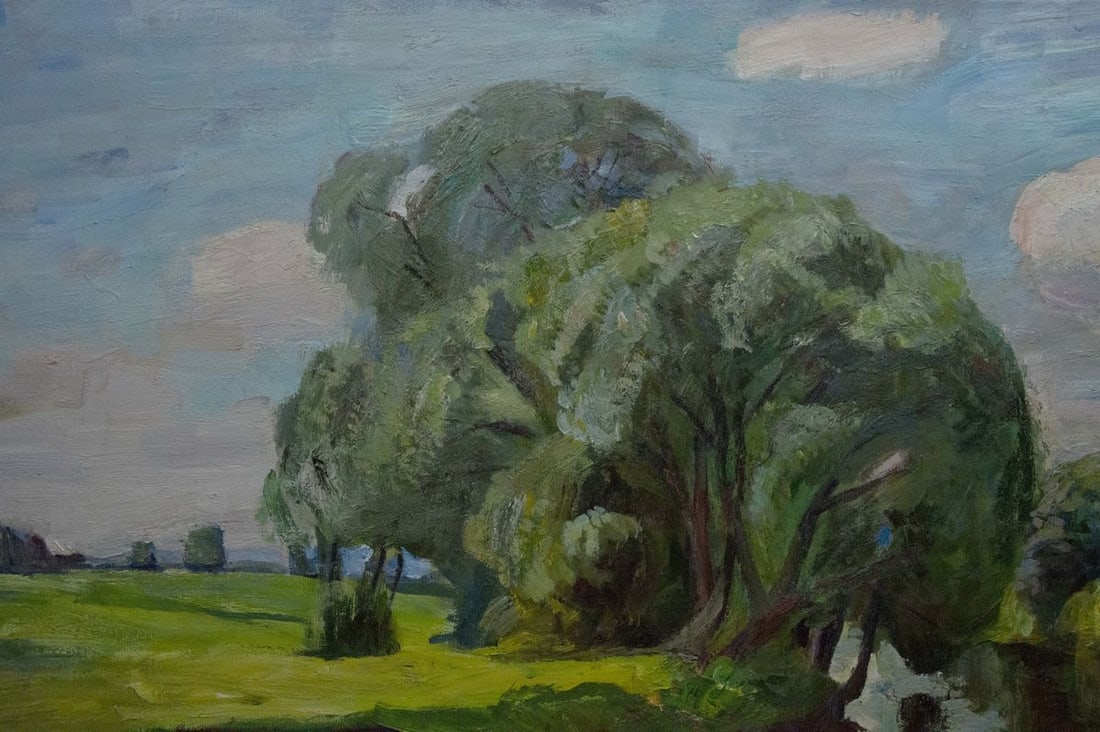 Oil painting River landscape Kozik Victor Georgievich - 2