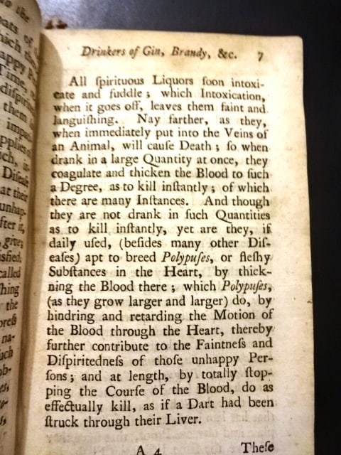 1754 Friendly Admonition Drinkers Gin Brandy Colonial Content - 3