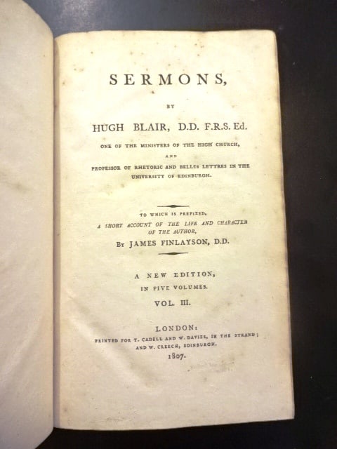 1794 Leather Sermons of Hugh Blair - 2