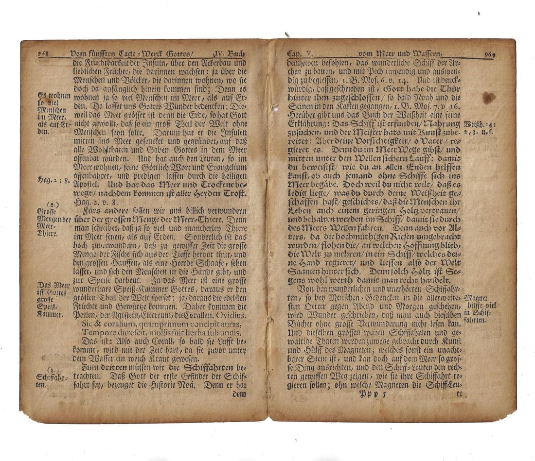 1751 Bifolium Benjamin Franklin Fraktur: Title: 1751 Bifolium Benjamin Franklin Fraktur Additional Information: Two joined leaves from "Wahren Christenthum" in German Fraktur, printed at Philadelphia in a collaboration of Johann Bohm and