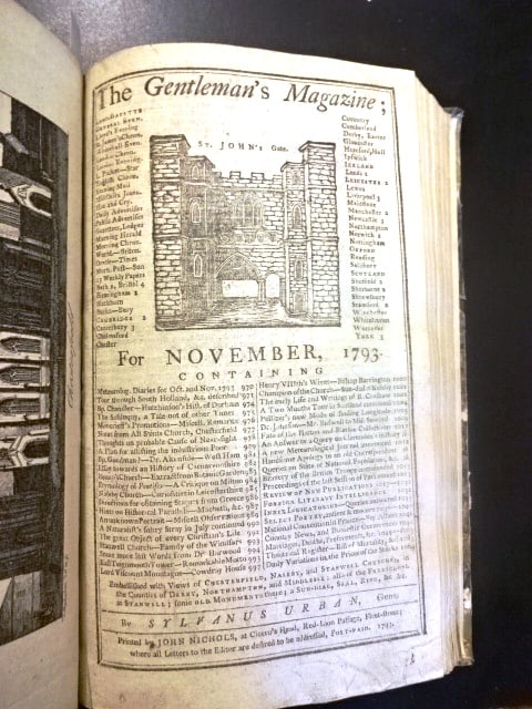 1793 Volume George Washington Speech Marie Antoinette Executed: Title: 1793 Volume George Washington Speech Marie Antoinette Executed Additional Information: Bound volume of the Gentleman's Magazine printed by Sylvanus Urban at London. The volume contains the issu