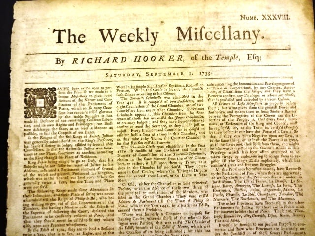 1722 The Weekly Miscellany Russia - 2