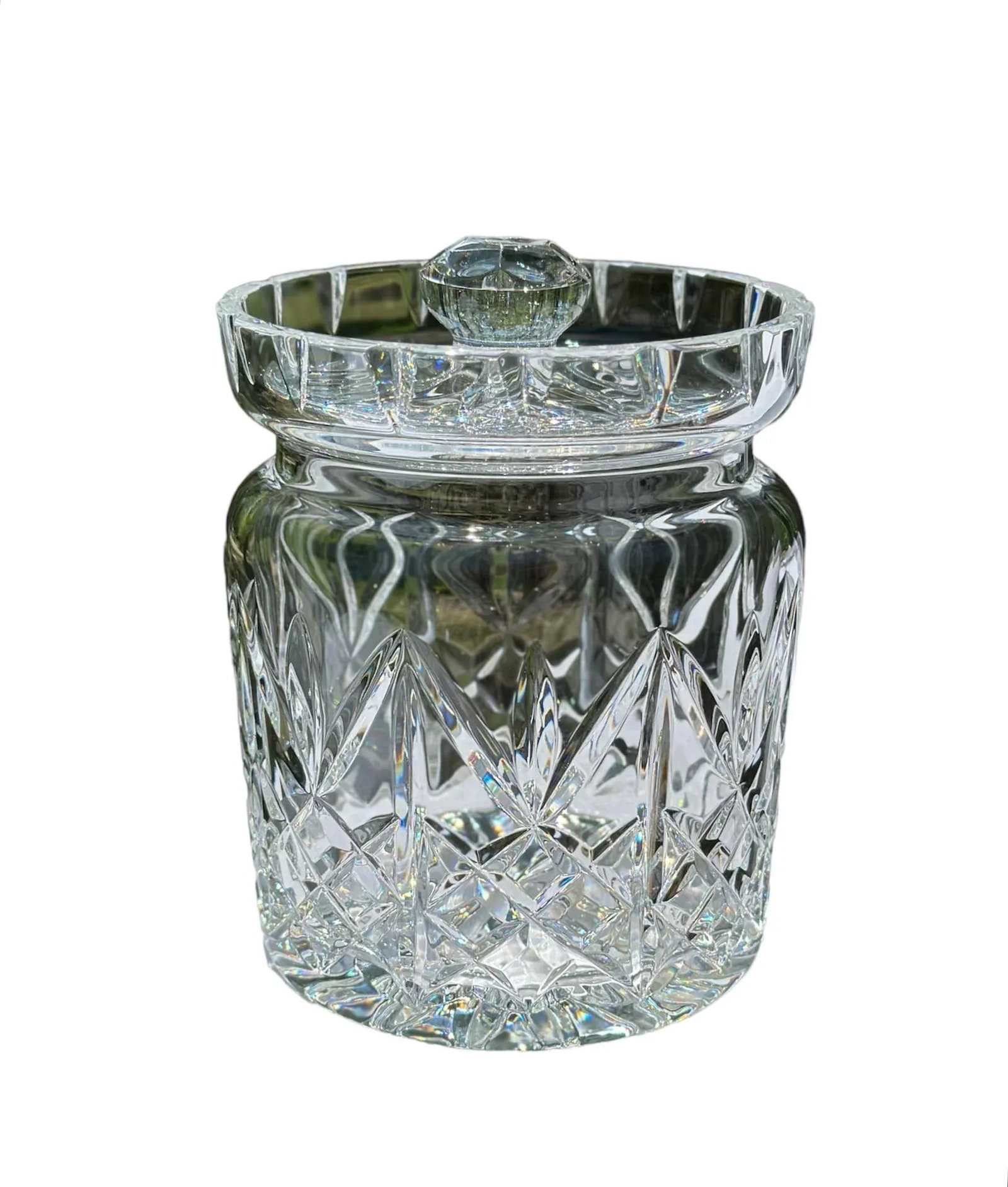 Waterford Crystal Glass Jim O'Leary Biscuit Barrel - 11