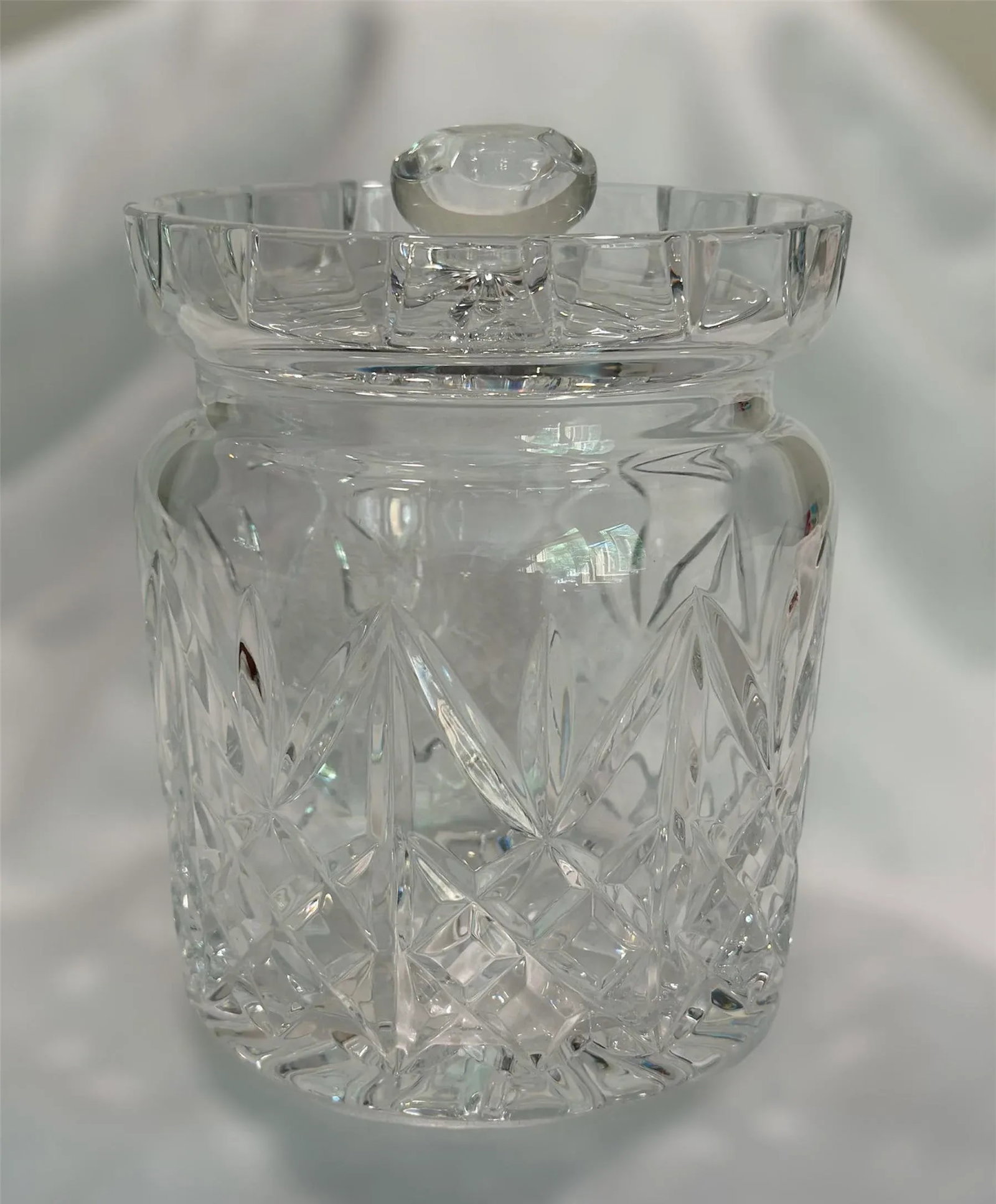 Waterford Crystal Glass Jim O'Leary Biscuit Barrel - 3