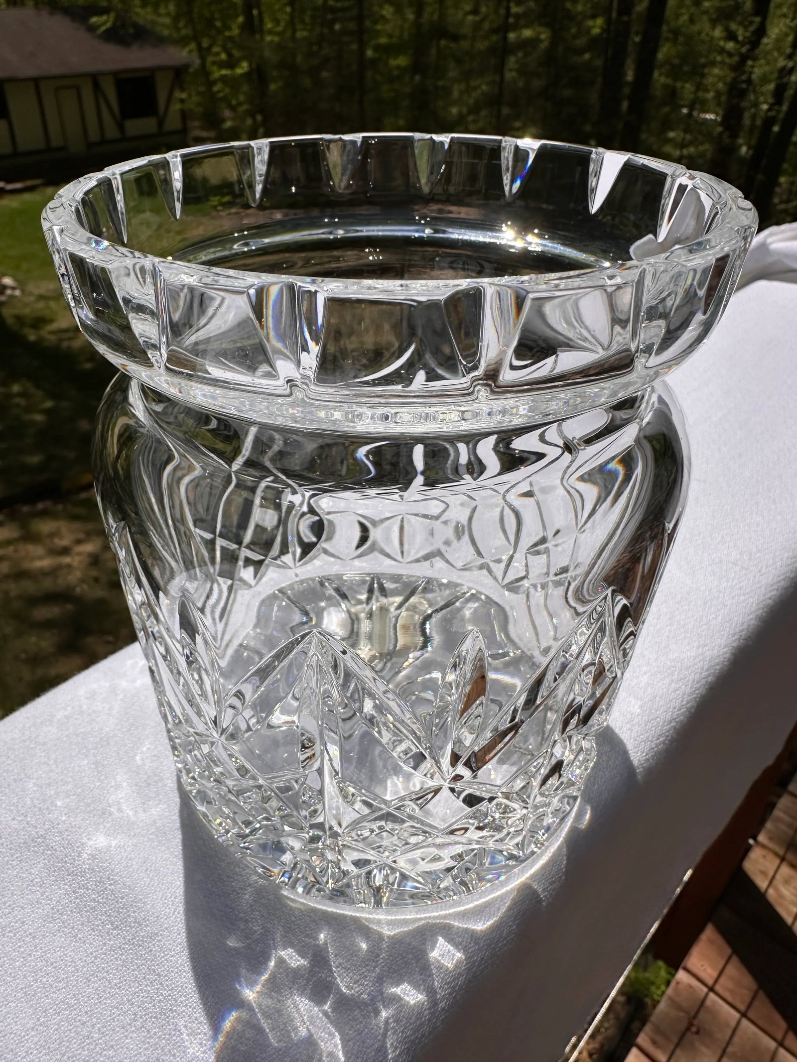 Waterford Crystal Glass Jim O'Leary Biscuit Barrel - 6