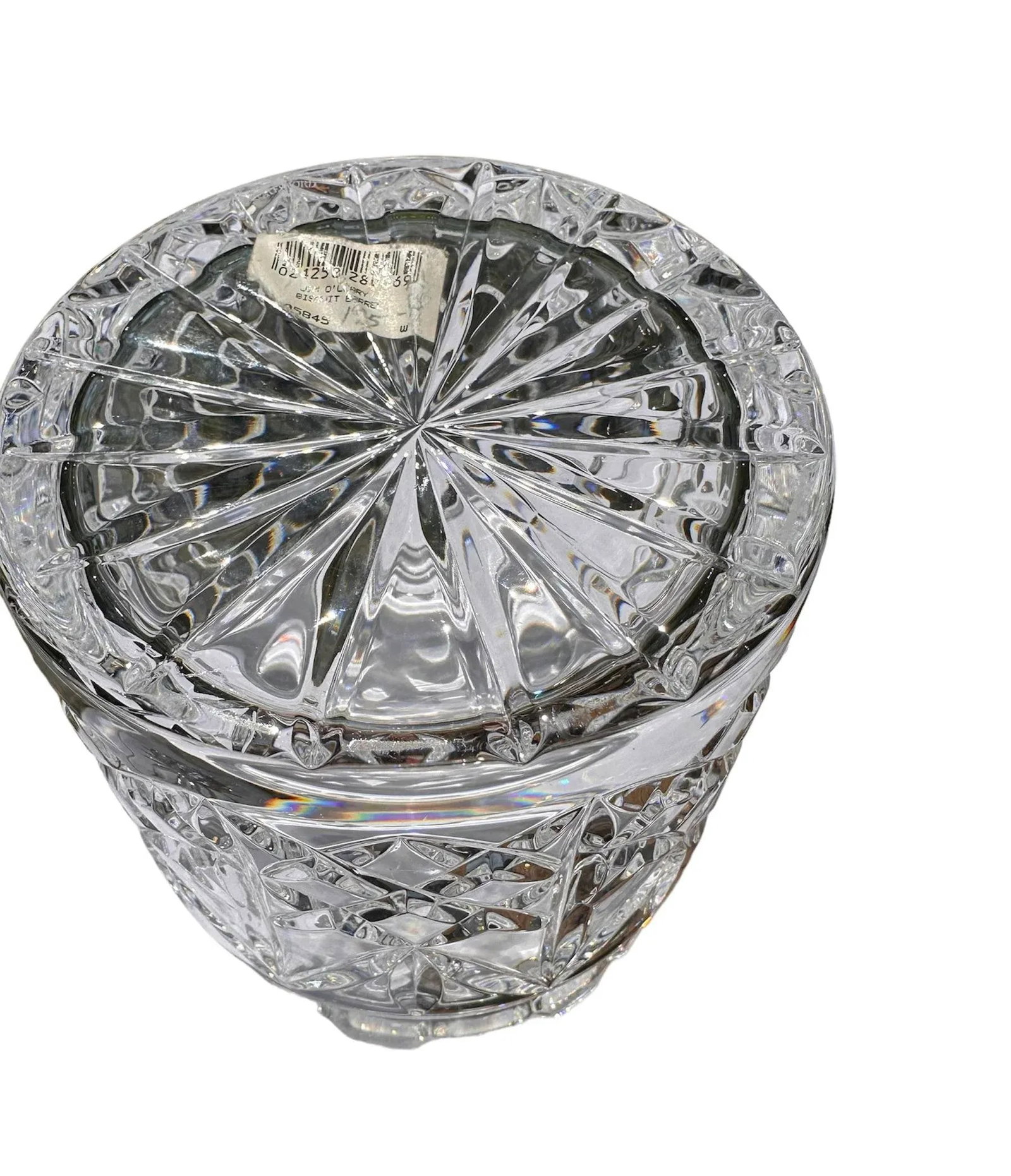 Waterford Crystal Glass Jim O'Leary Biscuit Barrel - 7