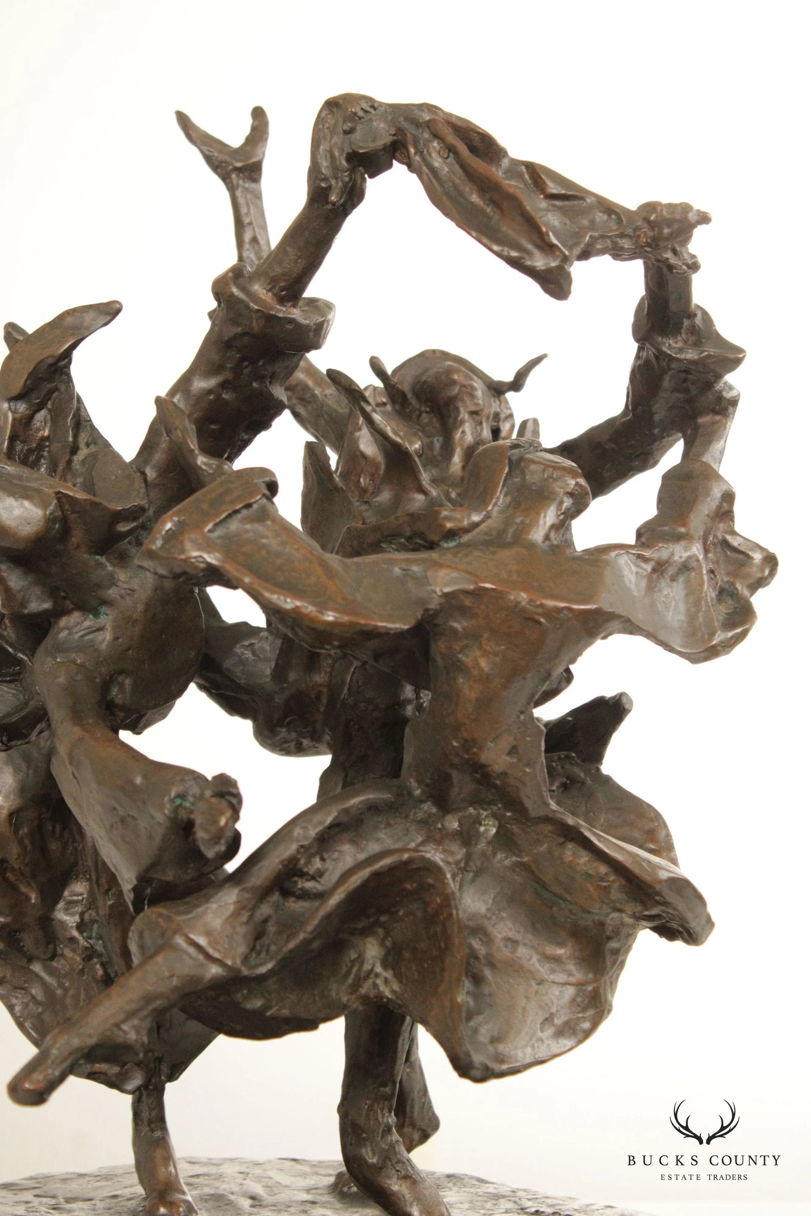 Laura Goodman Abstract Dancing Figures Bronze Sculpture - 10