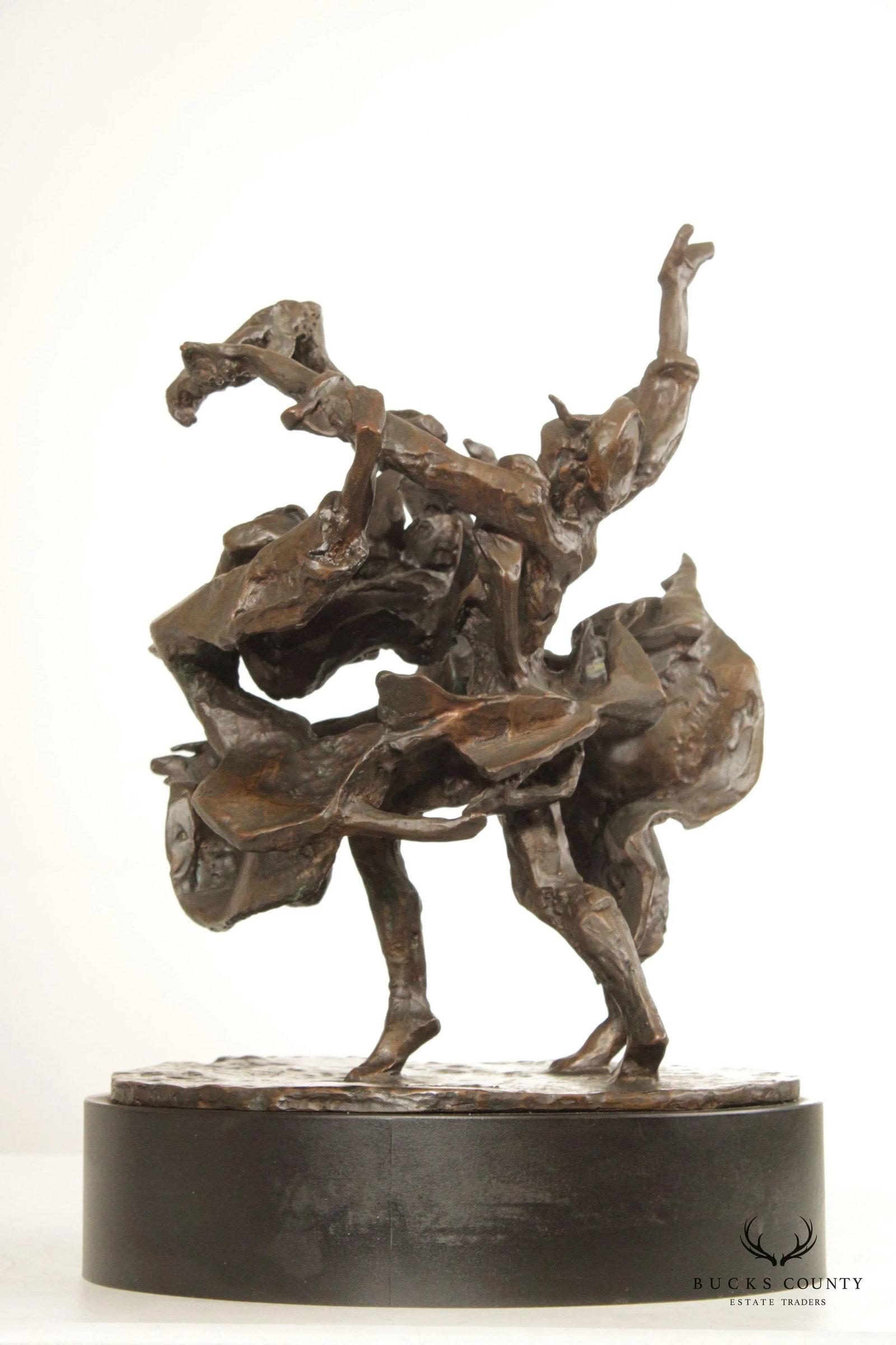 Laura Goodman Abstract Dancing Figures Bronze Sculpture - 2