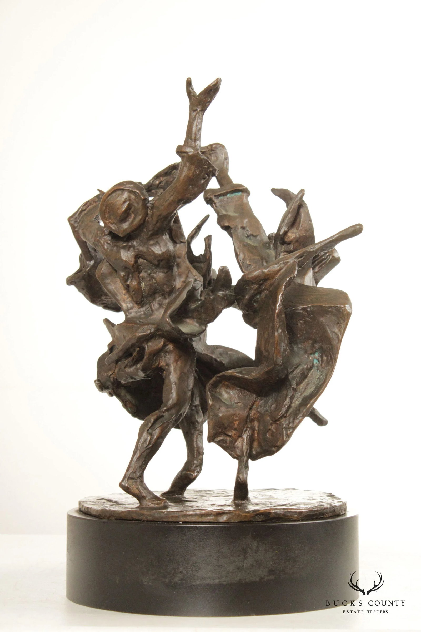 Laura Goodman Abstract Dancing Figures Bronze Sculpture - 3
