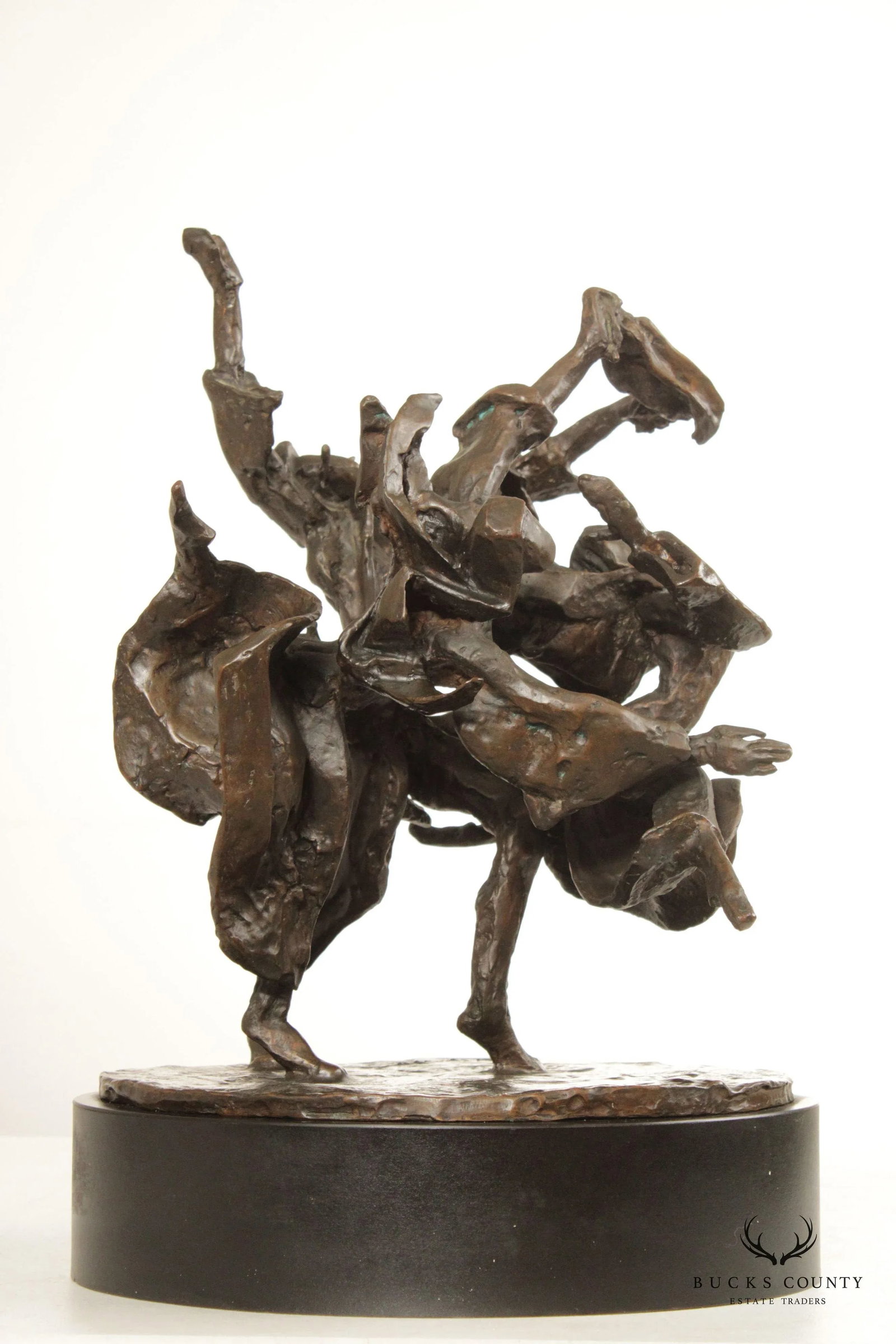 Laura Goodman Abstract Dancing Figures Bronze Sculpture - 5