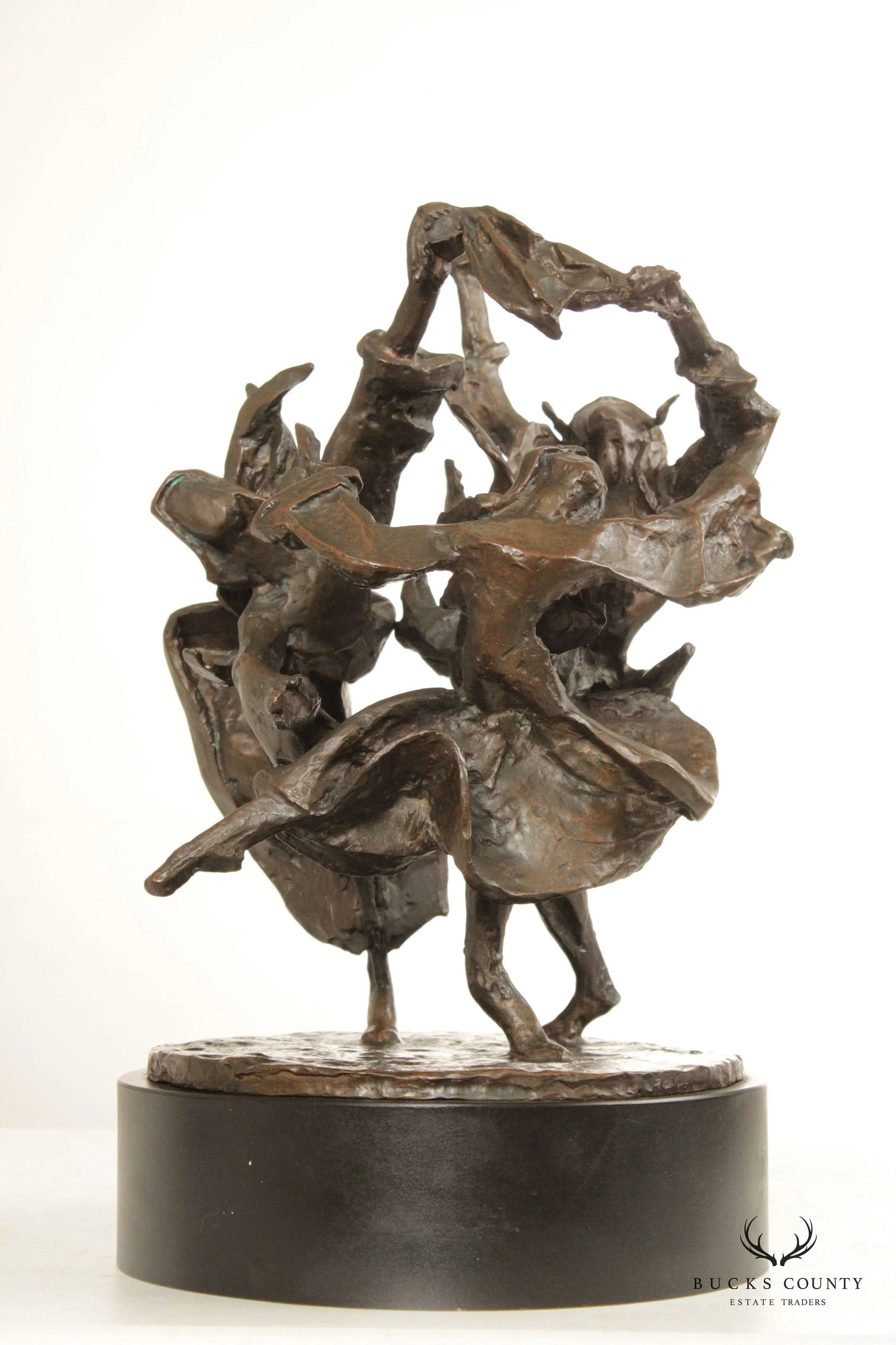 Laura Goodman Abstract Dancing Figures Bronze Sculpture - 6