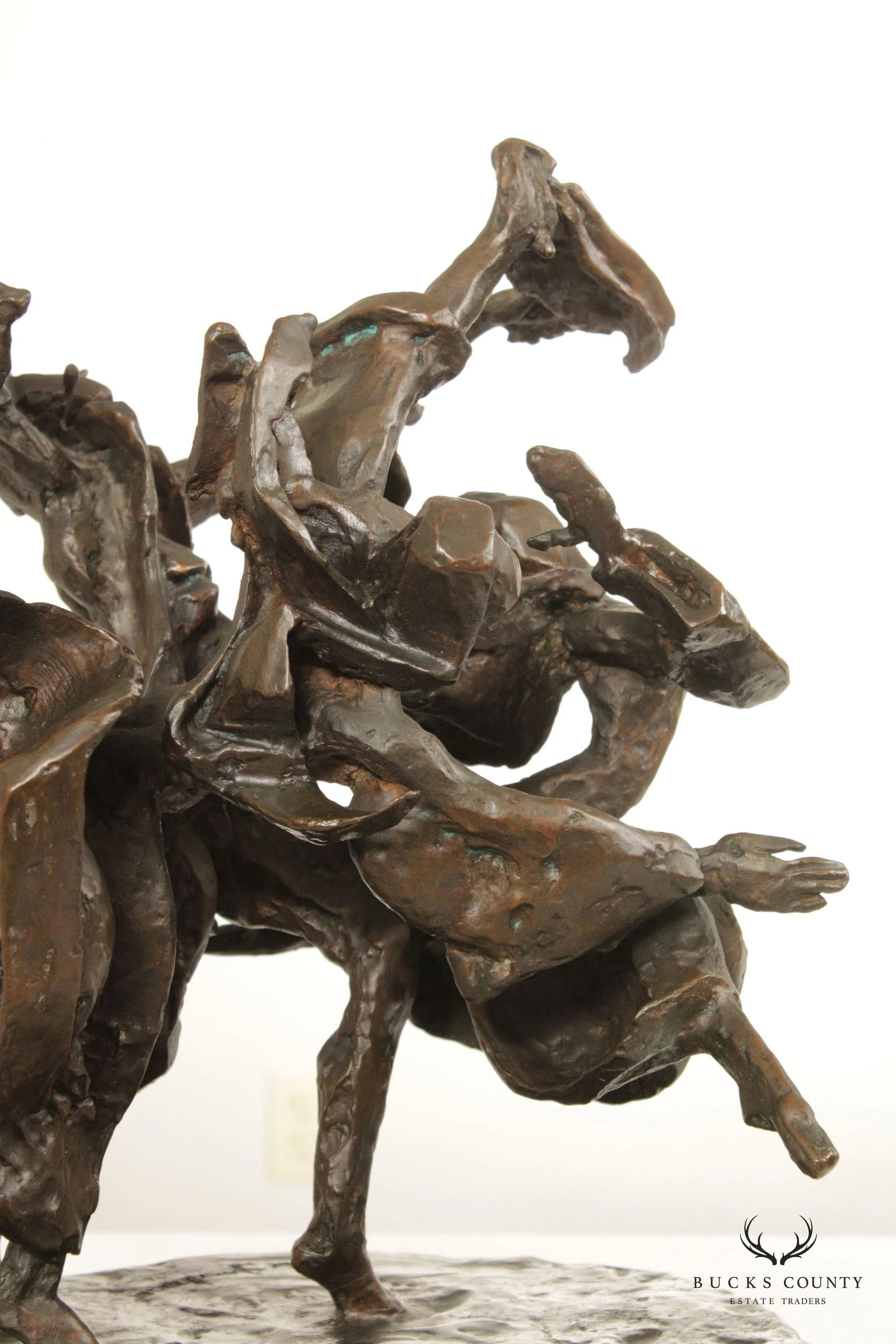 Laura Goodman Abstract Dancing Figures Bronze Sculpture - 9