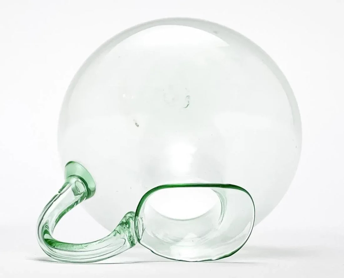Circa 1925 Murano Glass-Green Soffiato Pitcher - 4