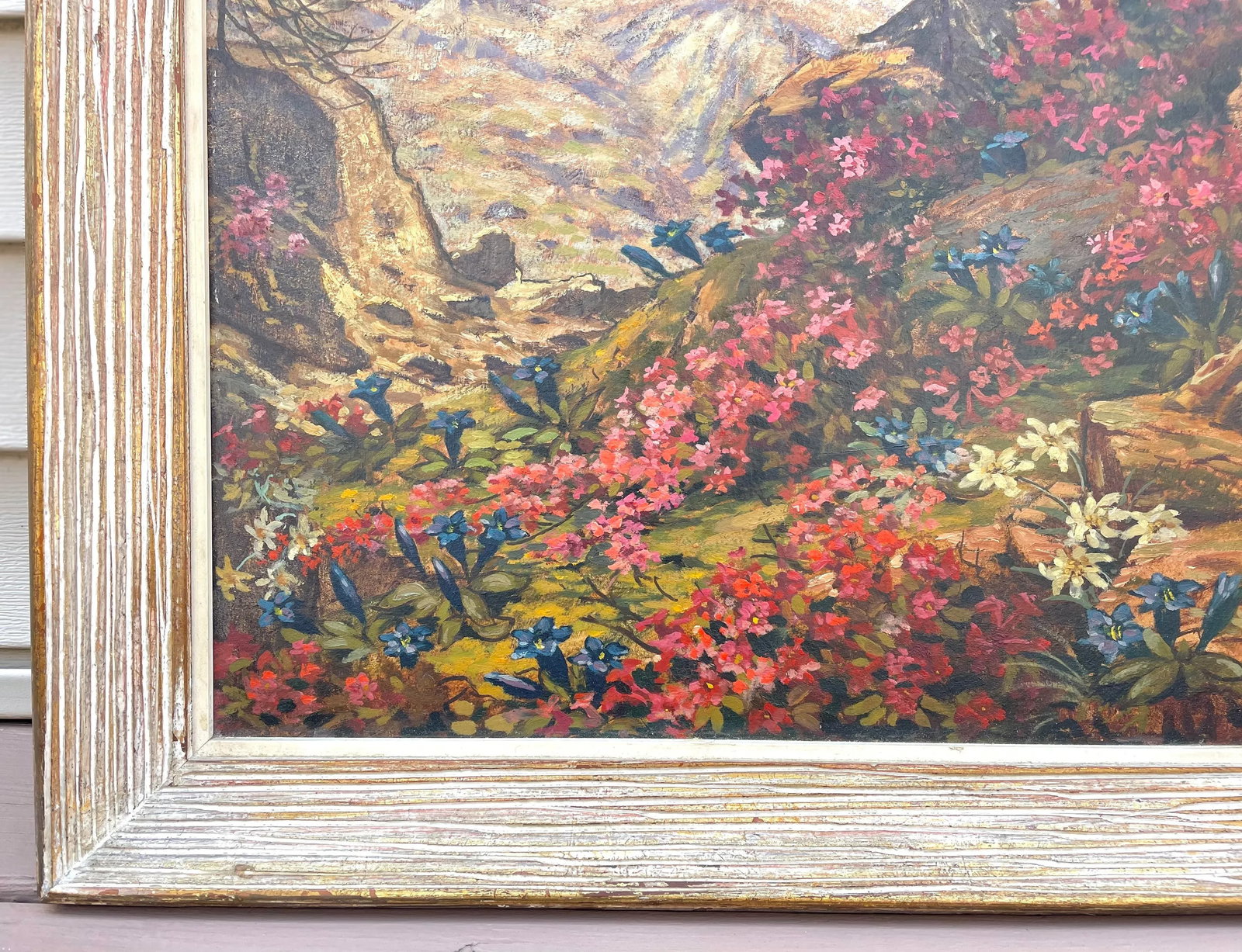 Late 1800s European Alpine Landscape Oil Painting, Signed - 3