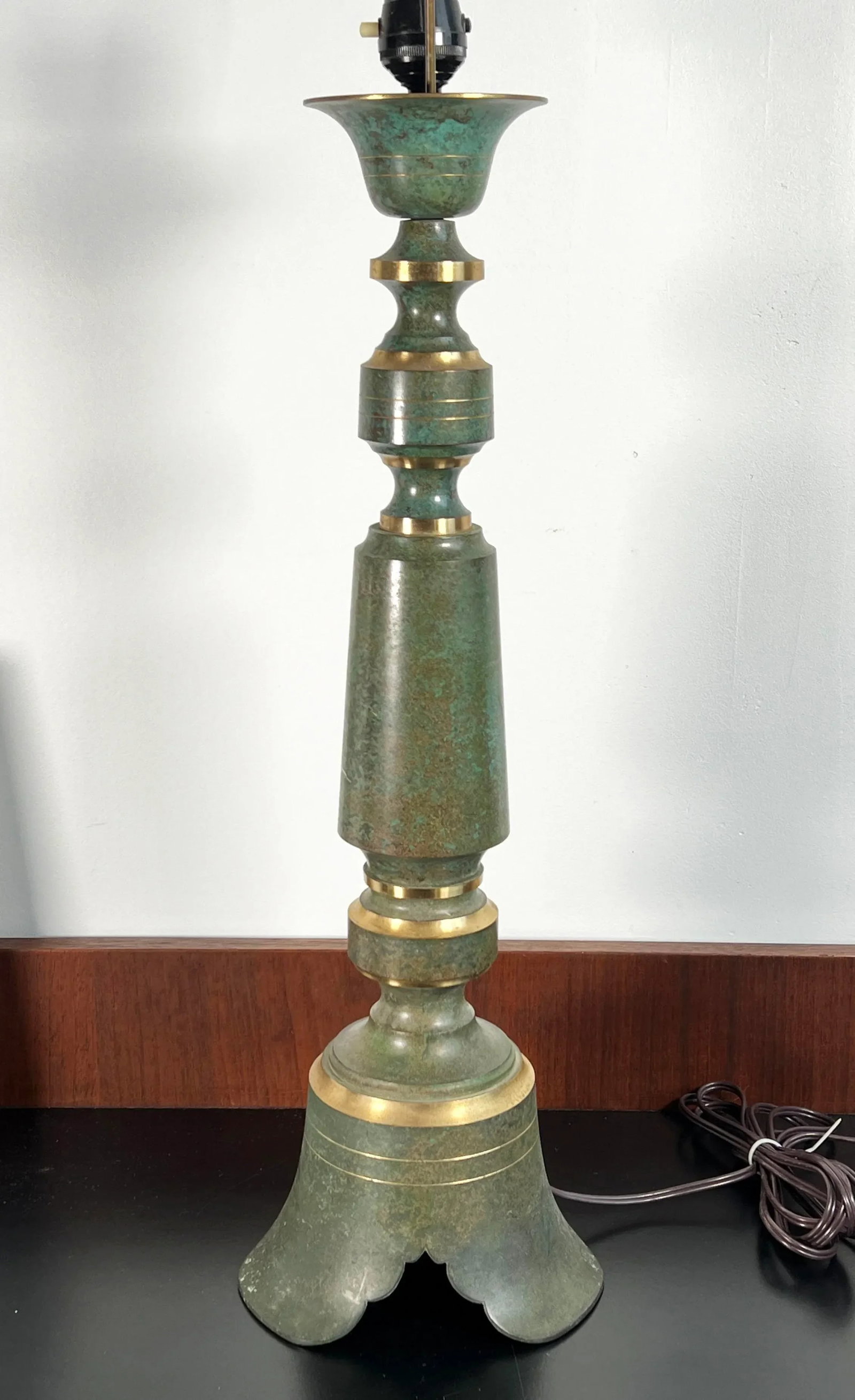 Vintage Carl Sorensen Patinated Bronze 22" Table Lamp - 2