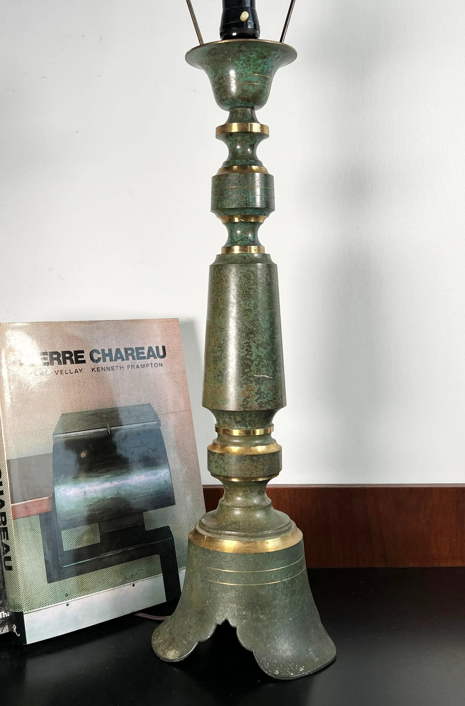Vintage Carl Sorensen Patinated Bronze 22" Table Lamp - 6