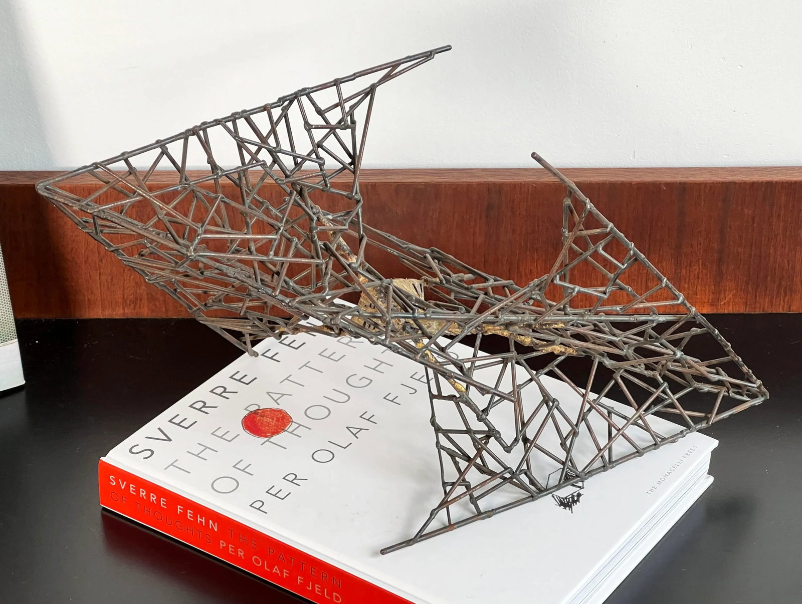 Vintage Mid Century Modern Brutalist Iron Wire Abstract Sculpture - 4