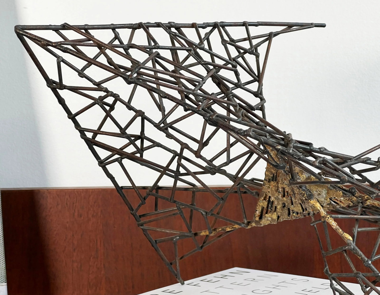 Vintage Mid Century Modern Brutalist Iron Wire Abstract Sculpture - 5