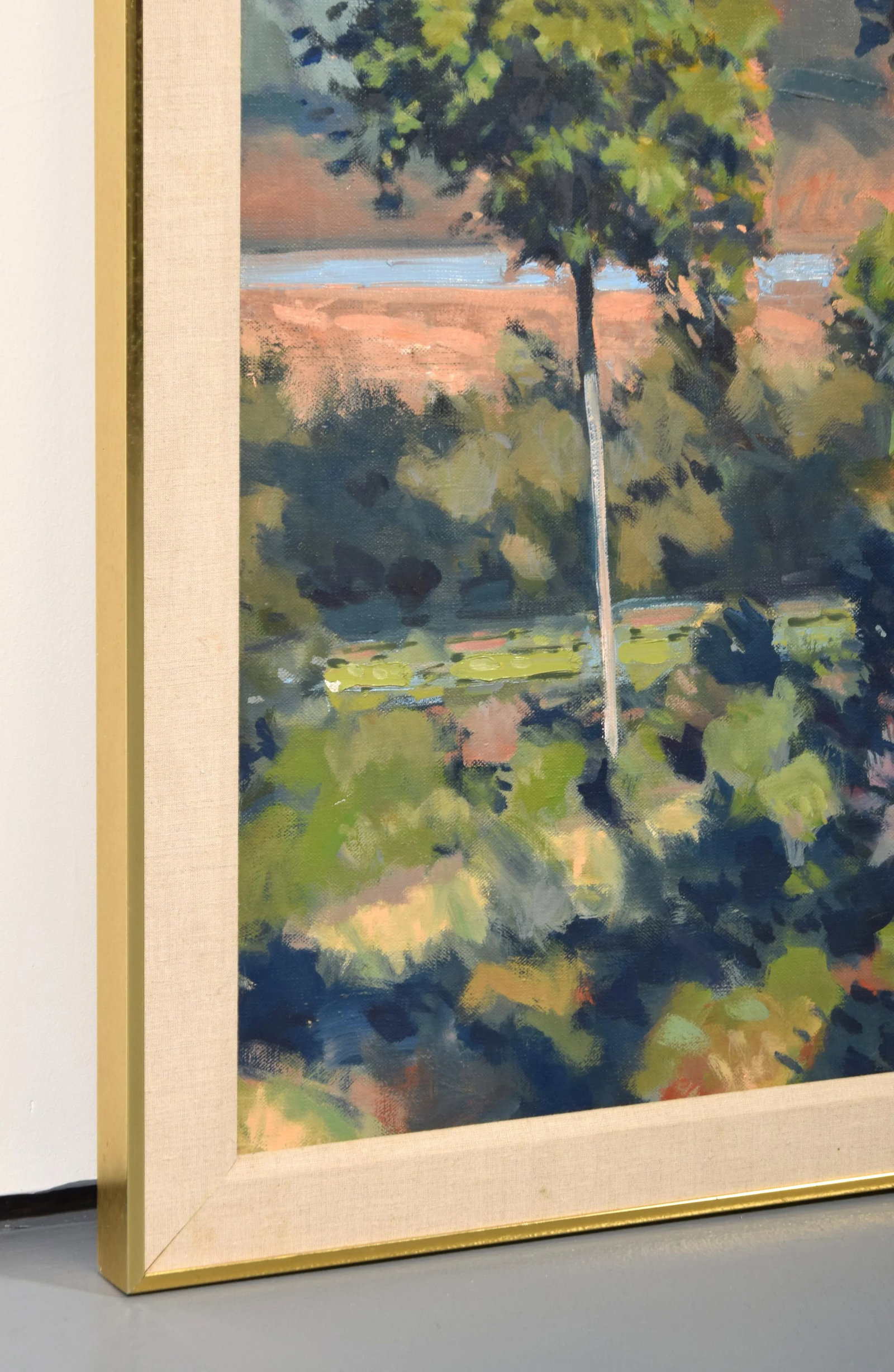 Large Original "Lake Panel Il" Landscape Painting Signed Richard Lewis Crozier - 5