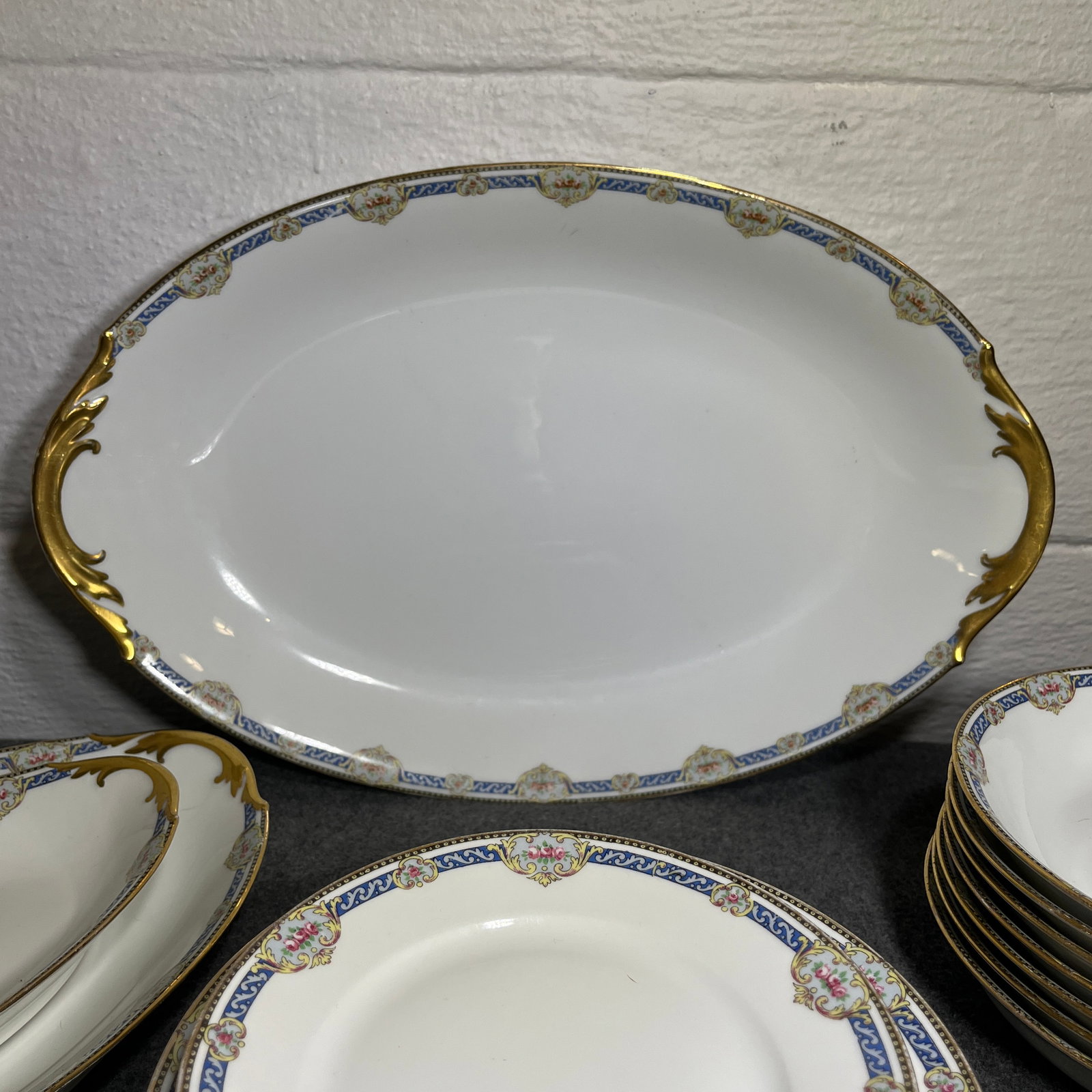 Antique Superior Limoges France Group of 20 Porcelain Serving Pieces - 4