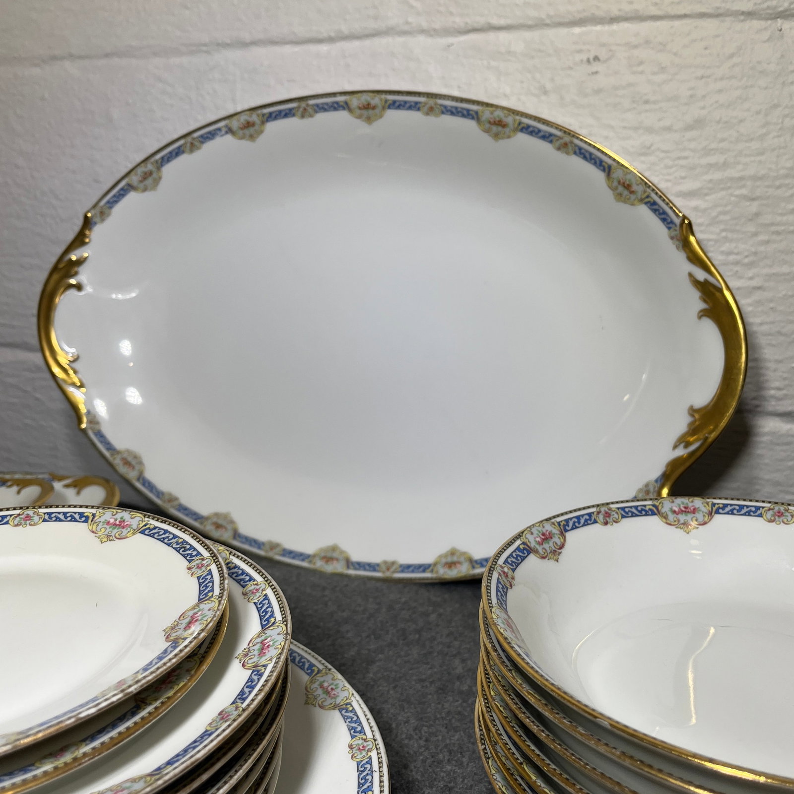 Antique Superior Limoges France Group of 20 Porcelain Serving Pieces - 6