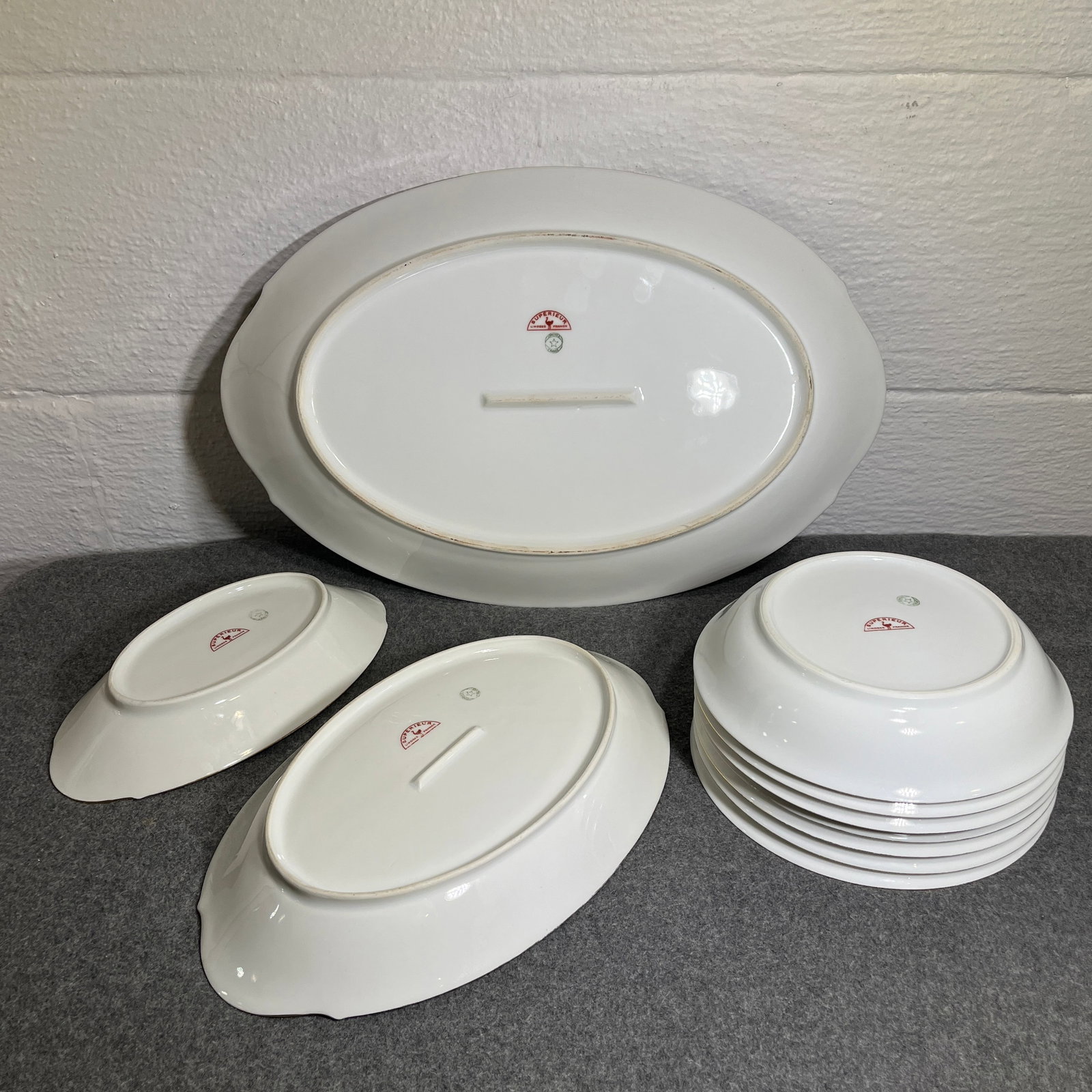 Antique Superior Limoges France Group of 20 Porcelain Serving Pieces - 7