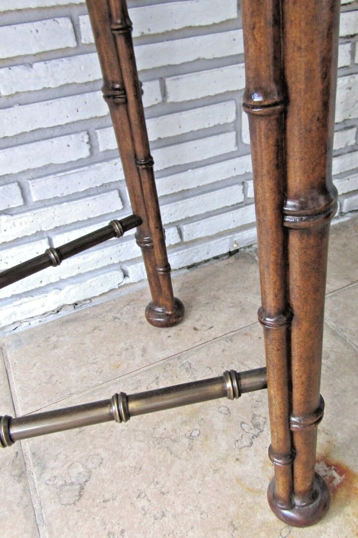 Theodore Alexander Mahogany Edwardian Bamboo Console Table Indochine 5300-138 - 9