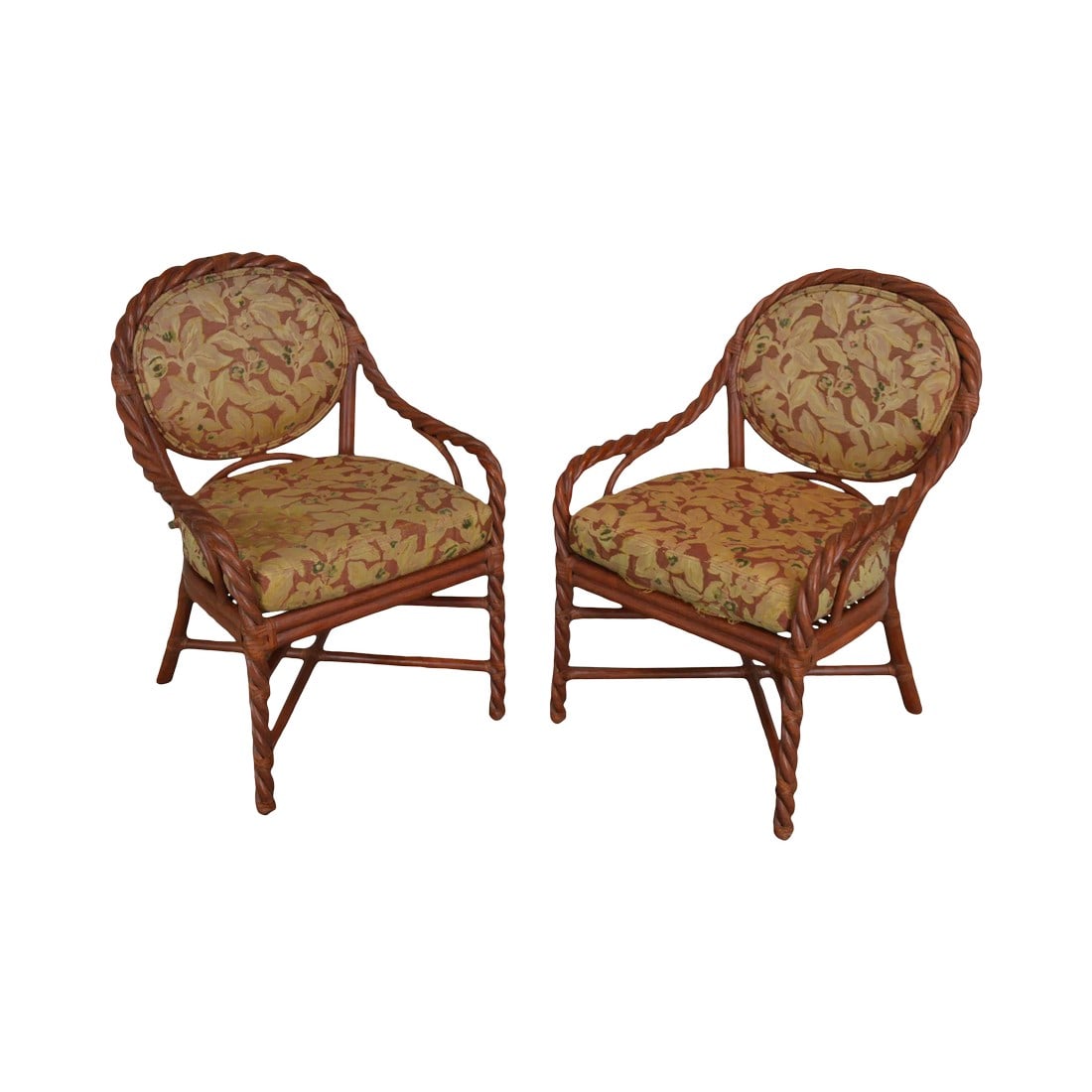McGuire of San Francisco Painted Twist Rattan Armchairs - a Pair (1 of 13)