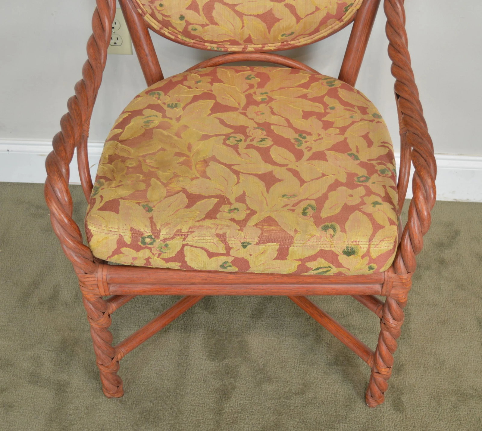 McGuire of San Francisco Painted Twist Rattan Armchairs - a Pair - 9
