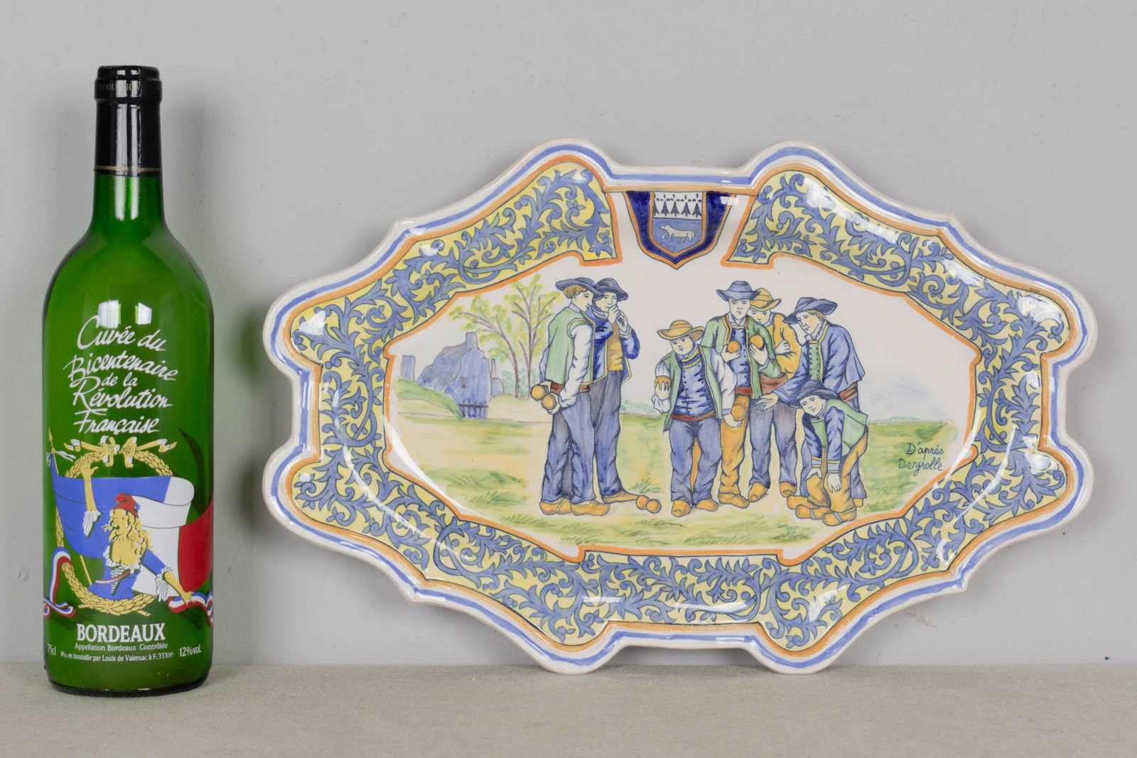 19th Century French Porquier Beau Quimper Faience Platter - 4