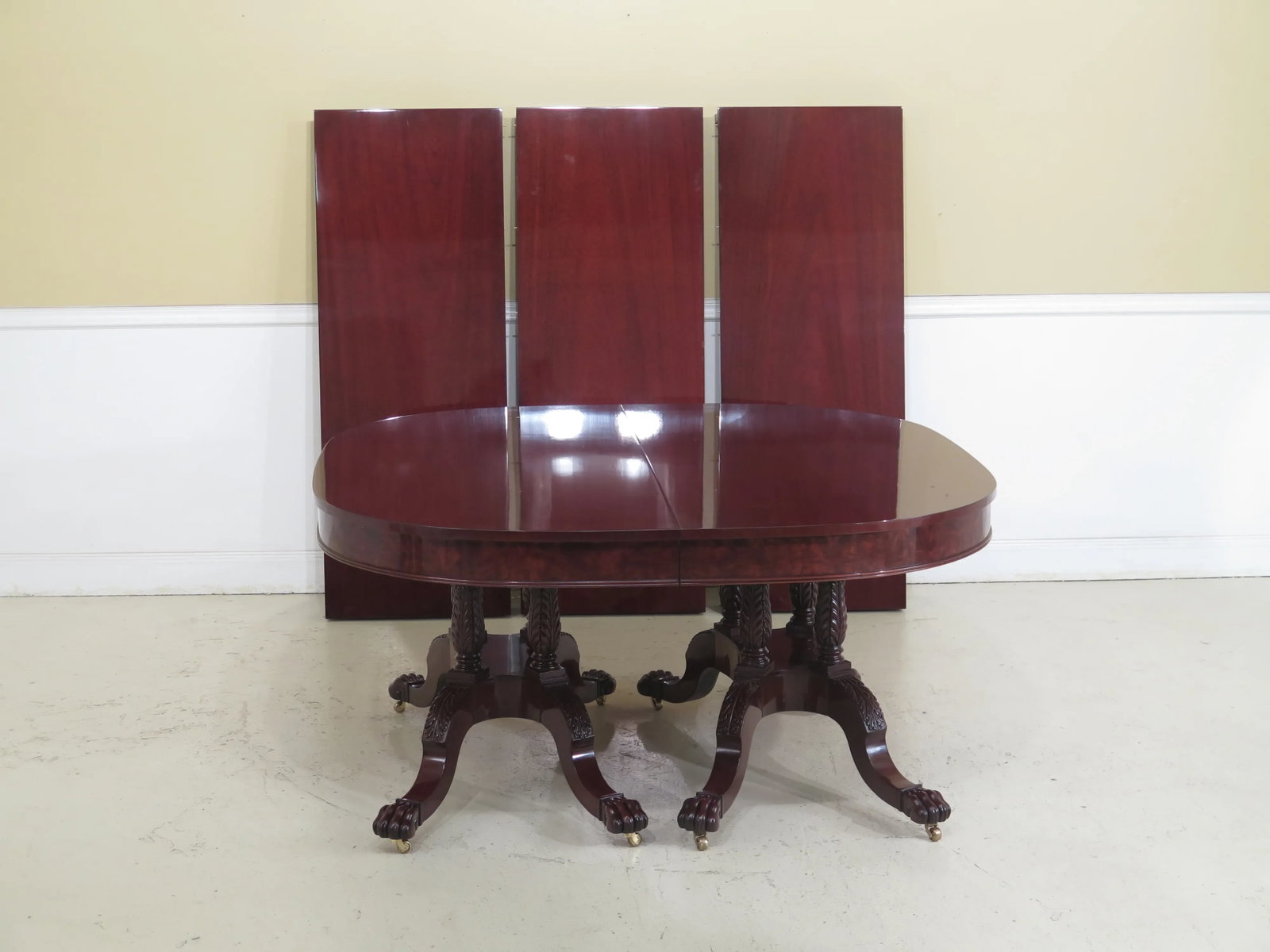 Traditional Kindel Winterthur Collection Mahogany Wide Dining Room Table - 13