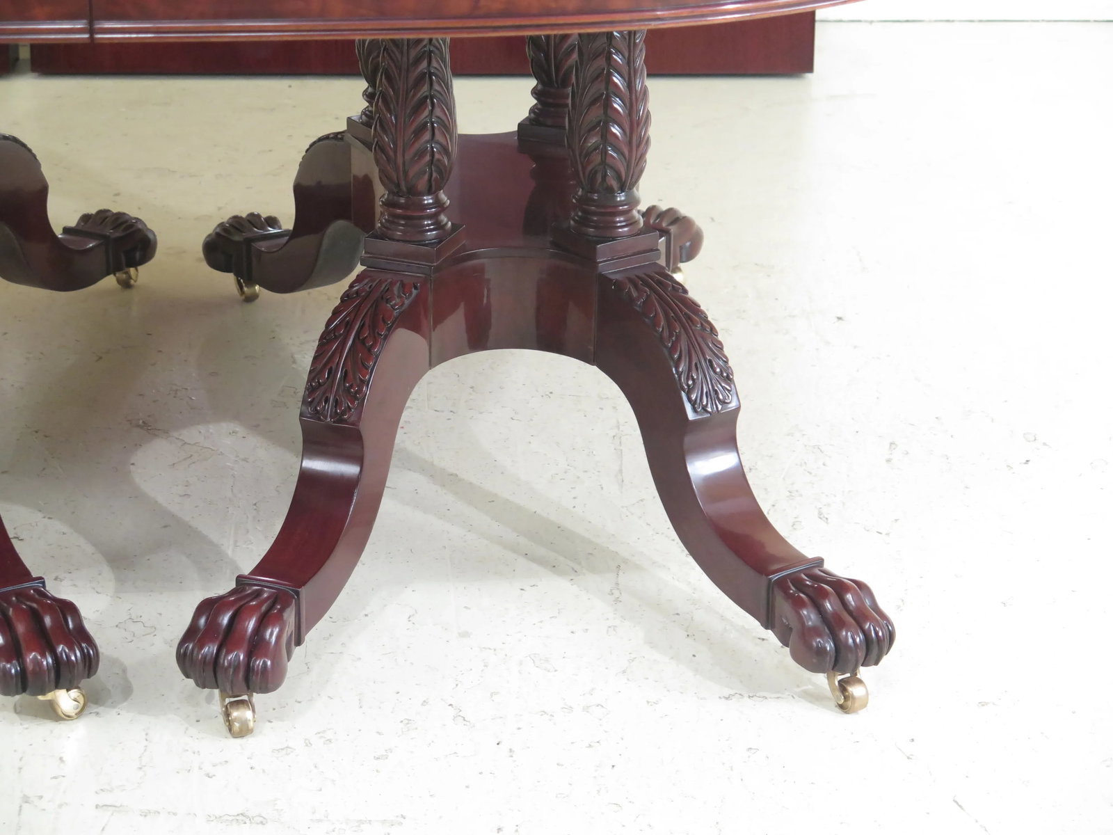 Traditional Kindel Winterthur Collection Mahogany Wide Dining Room Table - 2