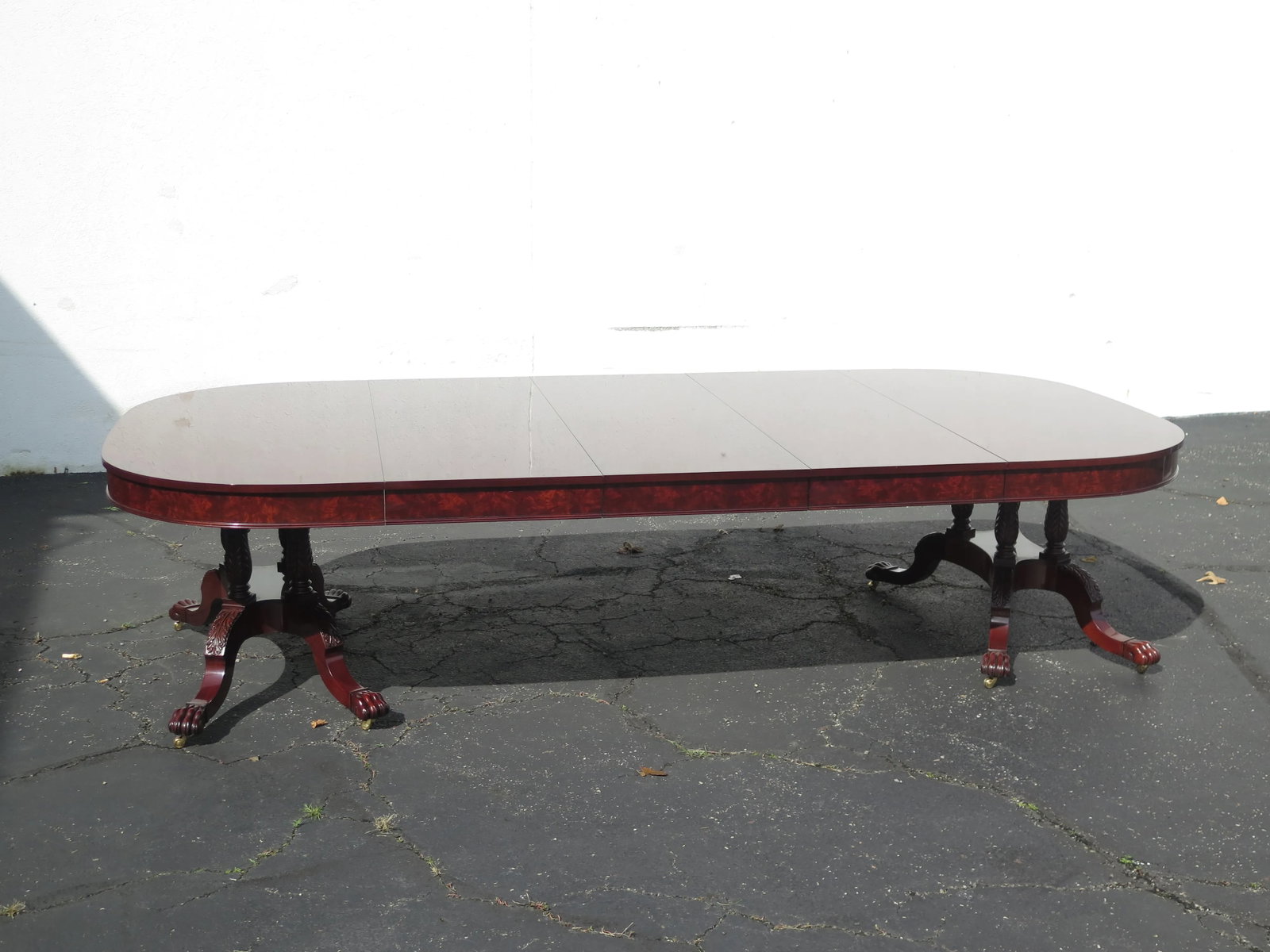 Traditional Kindel Winterthur Collection Mahogany Wide Dining Room Table - 5