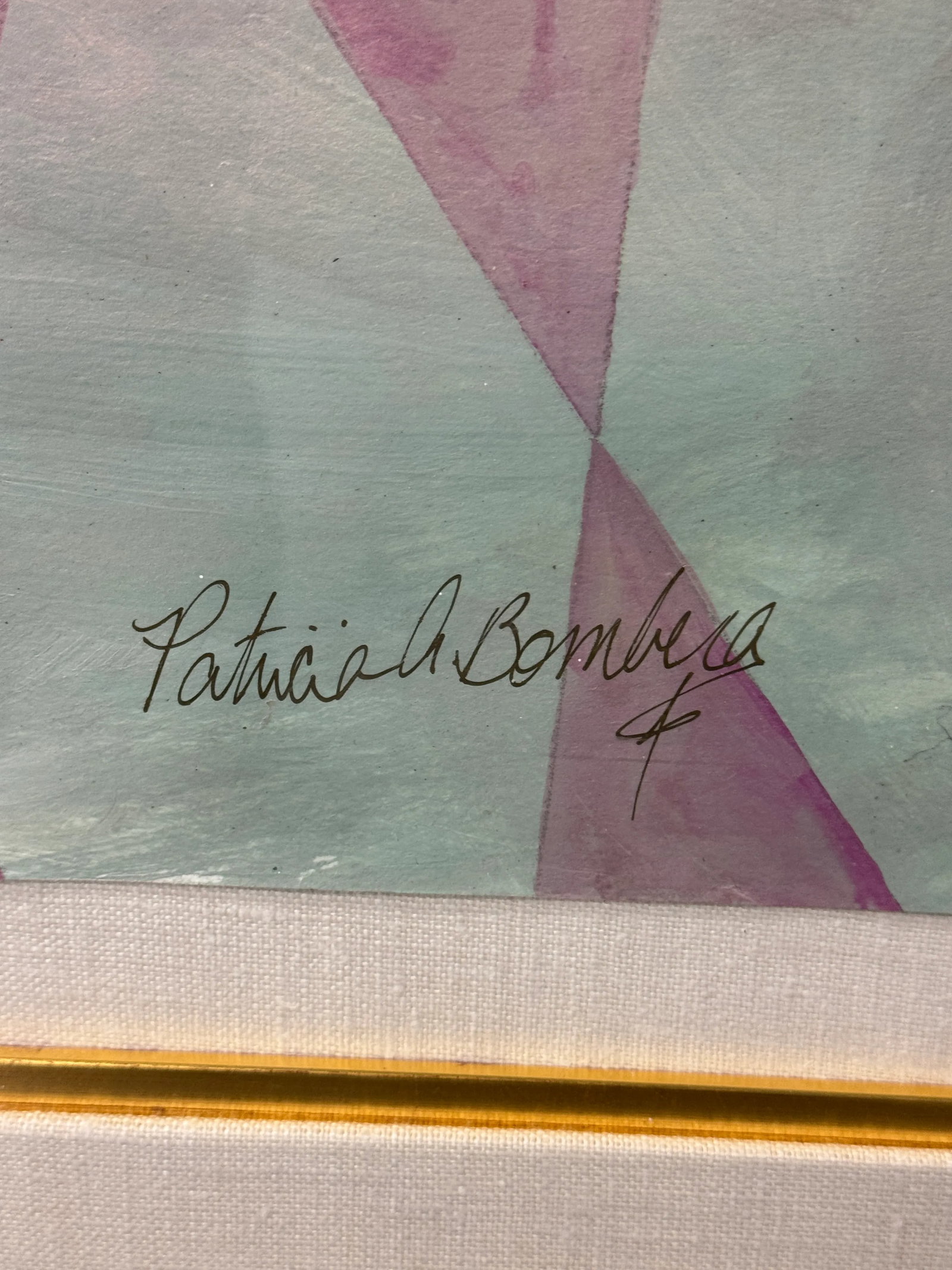 1990s "The Kiss by Patricia Bomberg" Original Watercolor Painting on Paper, Signed, Framed - 3