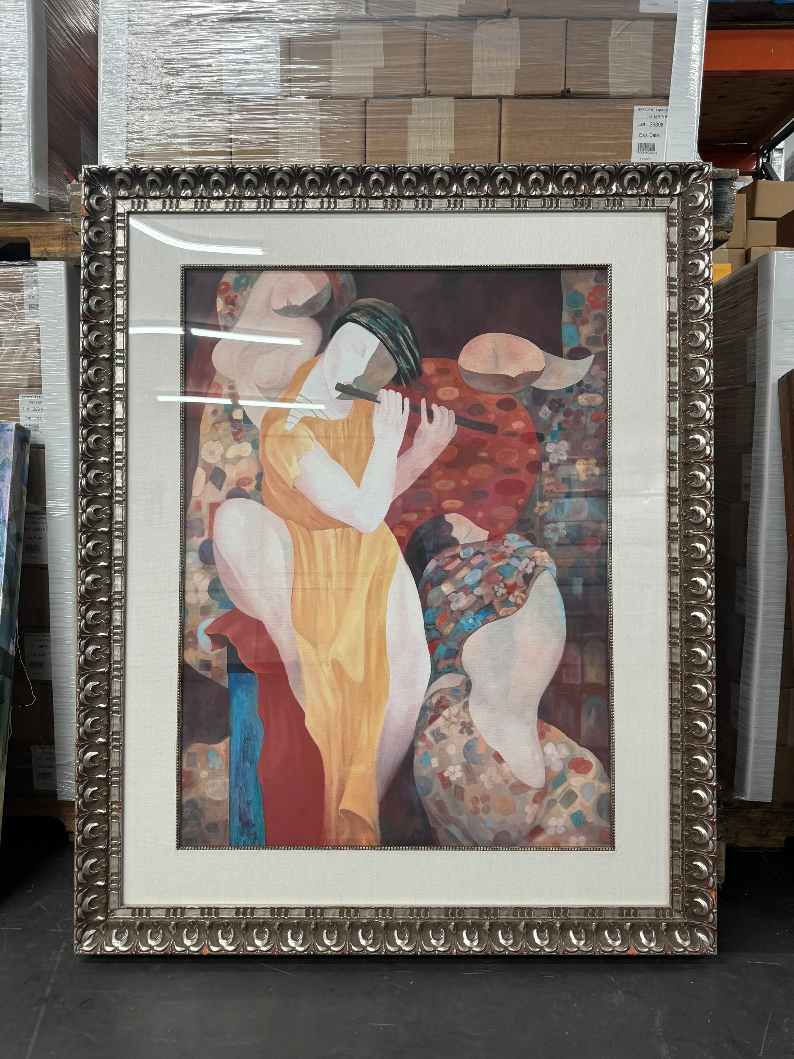 1980s Dreamers Melody by Arbe Berberyan, Painting on Paper, Signed Original, Framed - 2