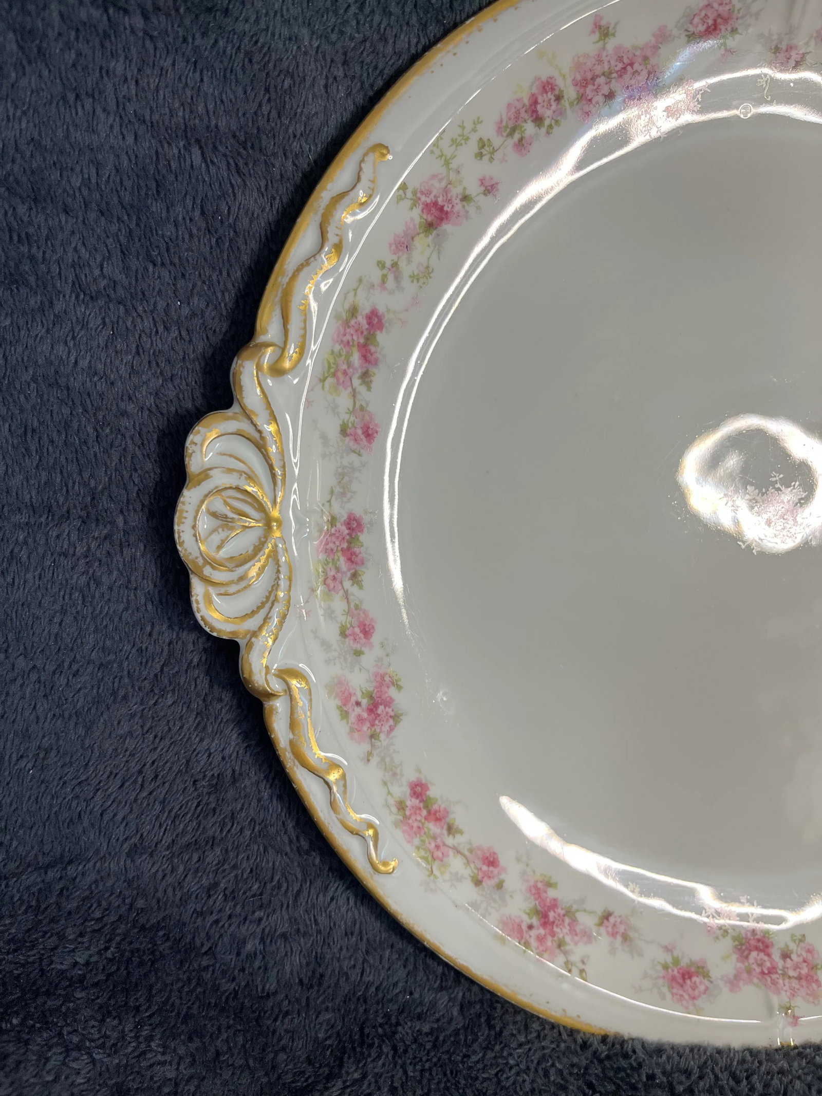 Antique Haviland Limoges Round Chop Plate - 2