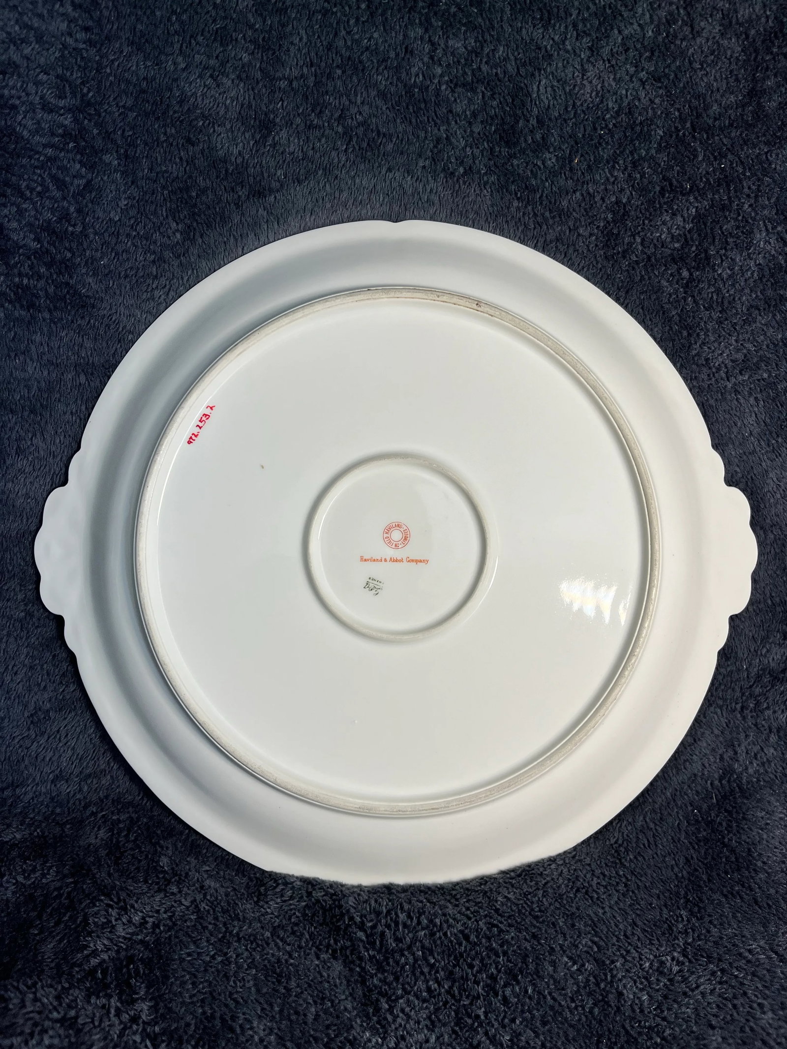 Antique Haviland Limoges Round Chop Plate - 5