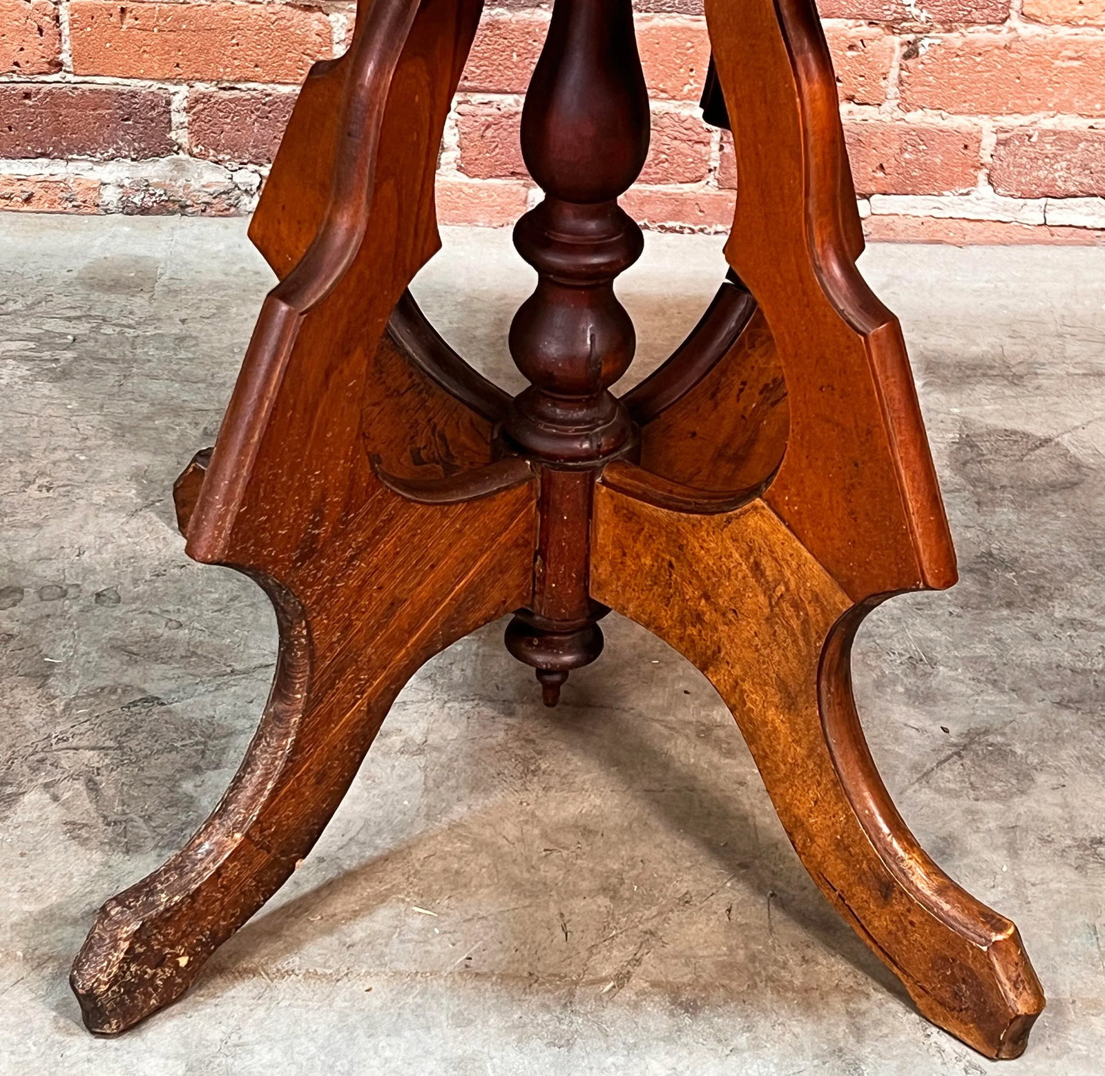Antique Hand Made Oak Chess / Games Table - 6