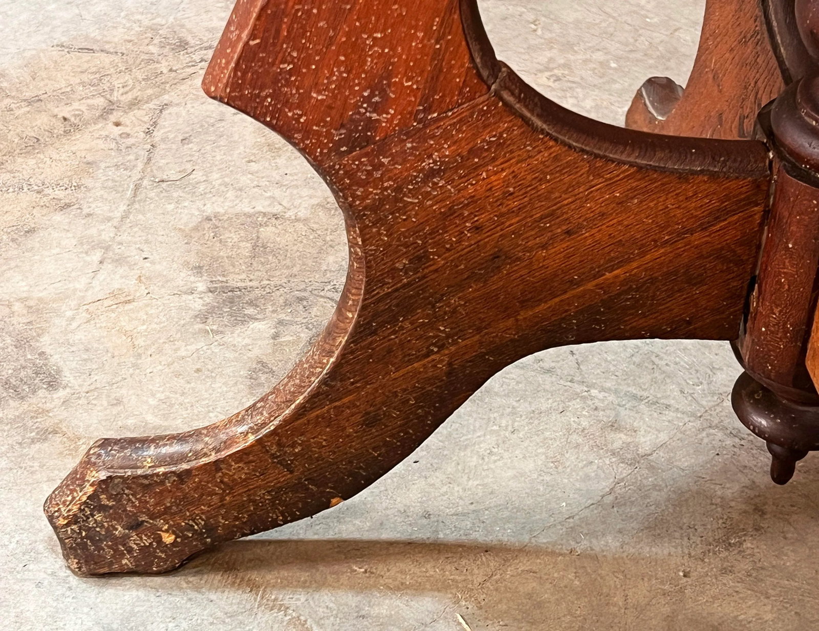 Antique Hand Made Oak Chess / Games Table - 8