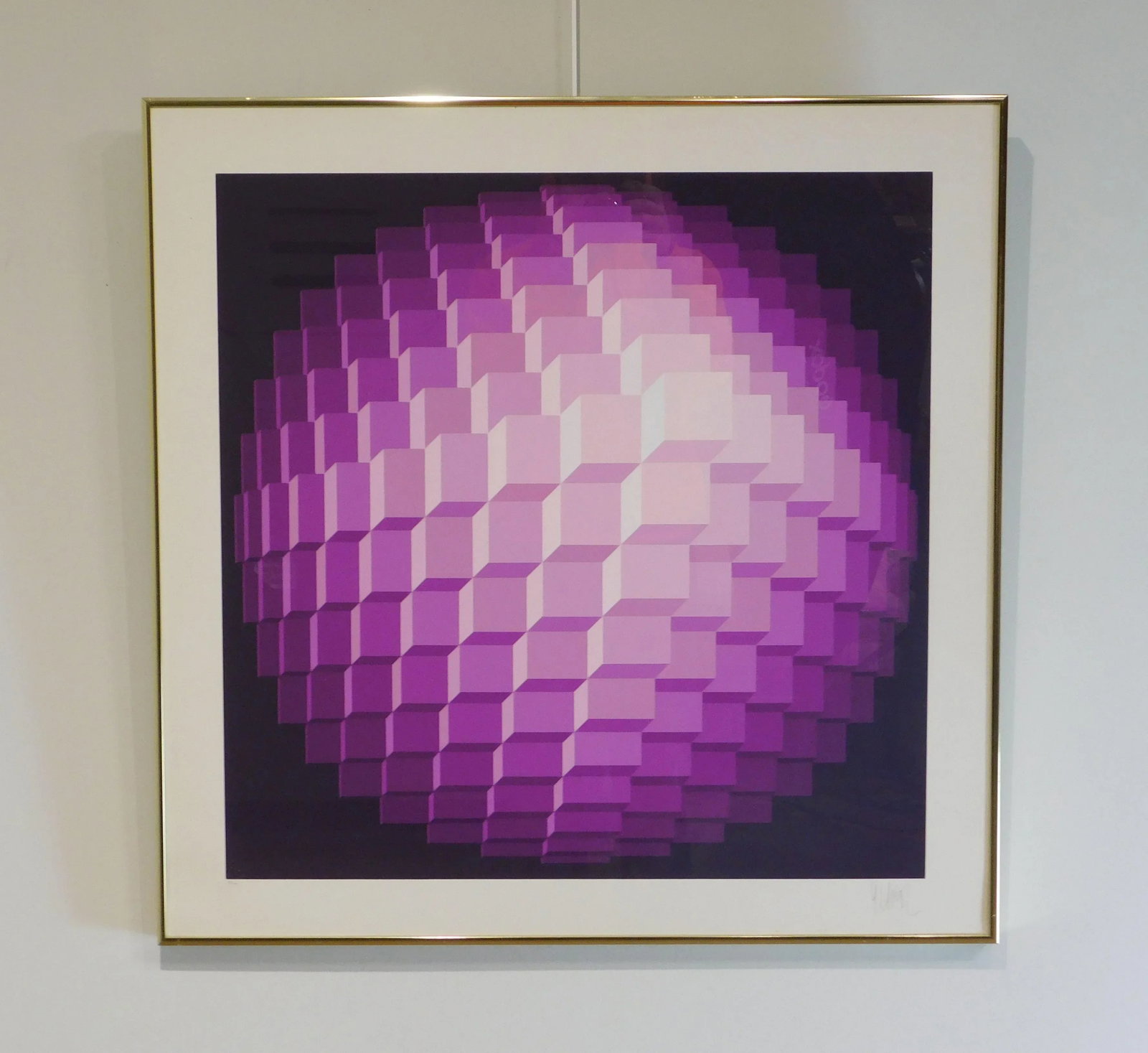 Jean - Pierre Yvarel "Purple Spectrum" Framed Serigraph - 2