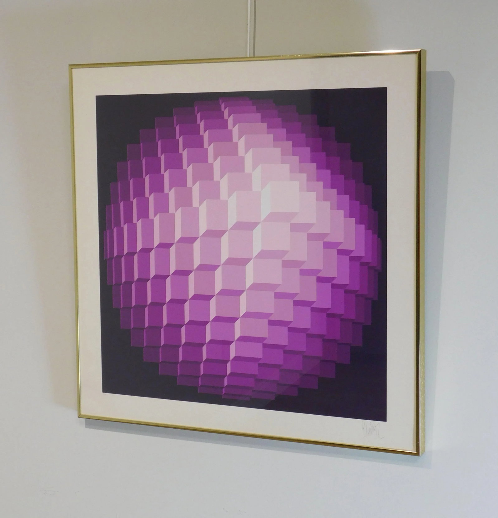 Jean - Pierre Yvarel "Purple Spectrum" Framed Serigraph - 3