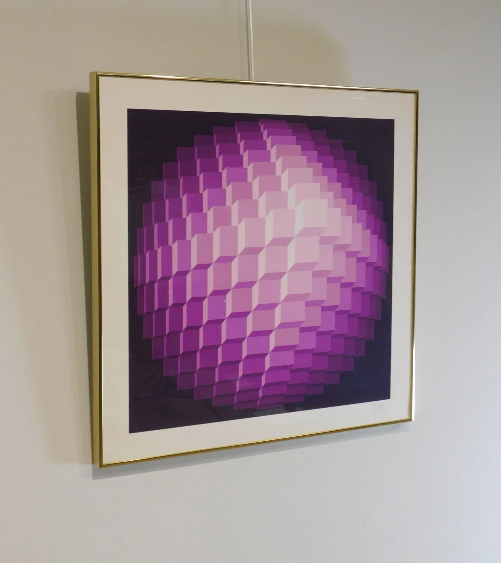 Jean - Pierre Yvarel "Purple Spectrum" Framed Serigraph - 4