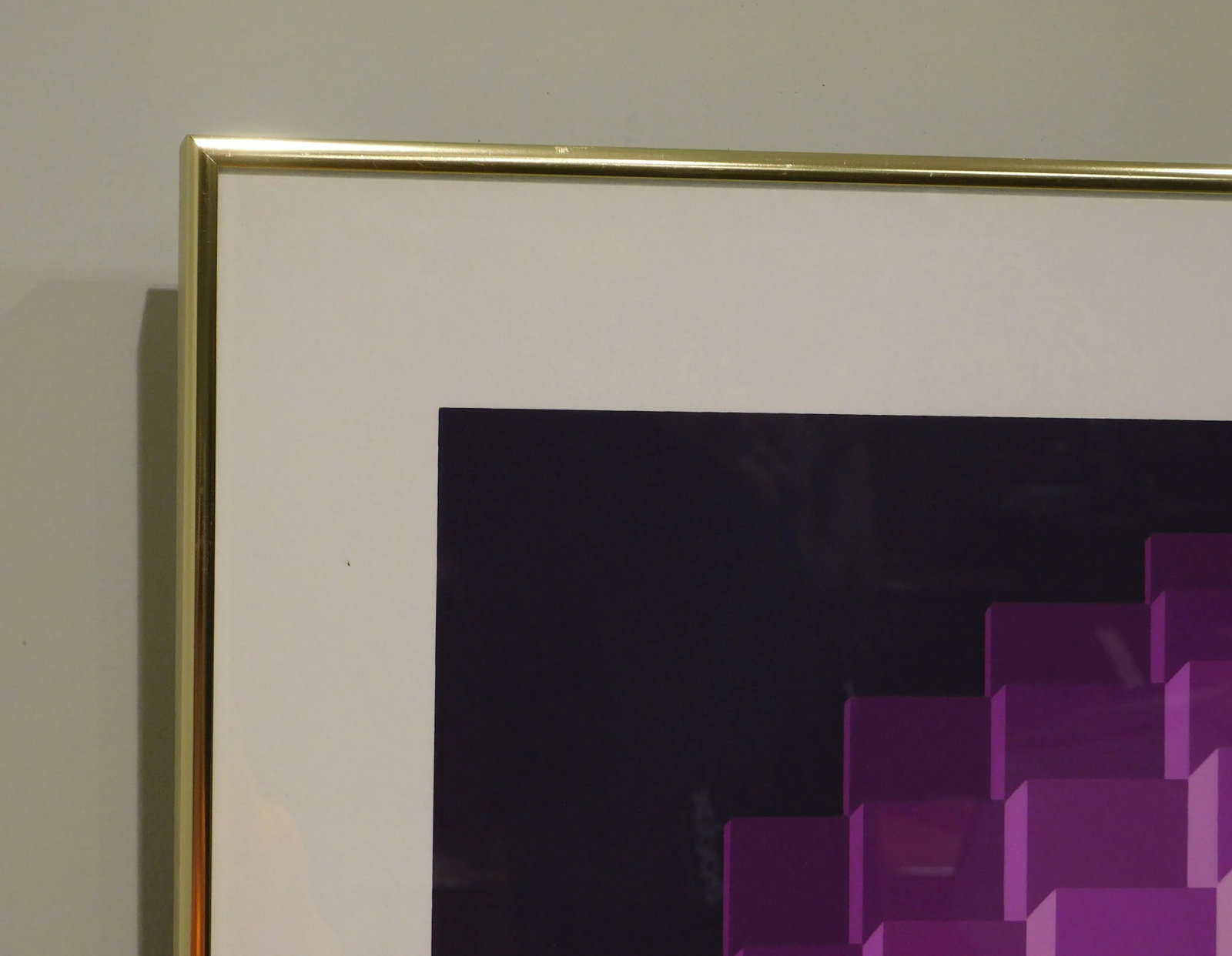 Jean - Pierre Yvarel "Purple Spectrum" Framed Serigraph - 5