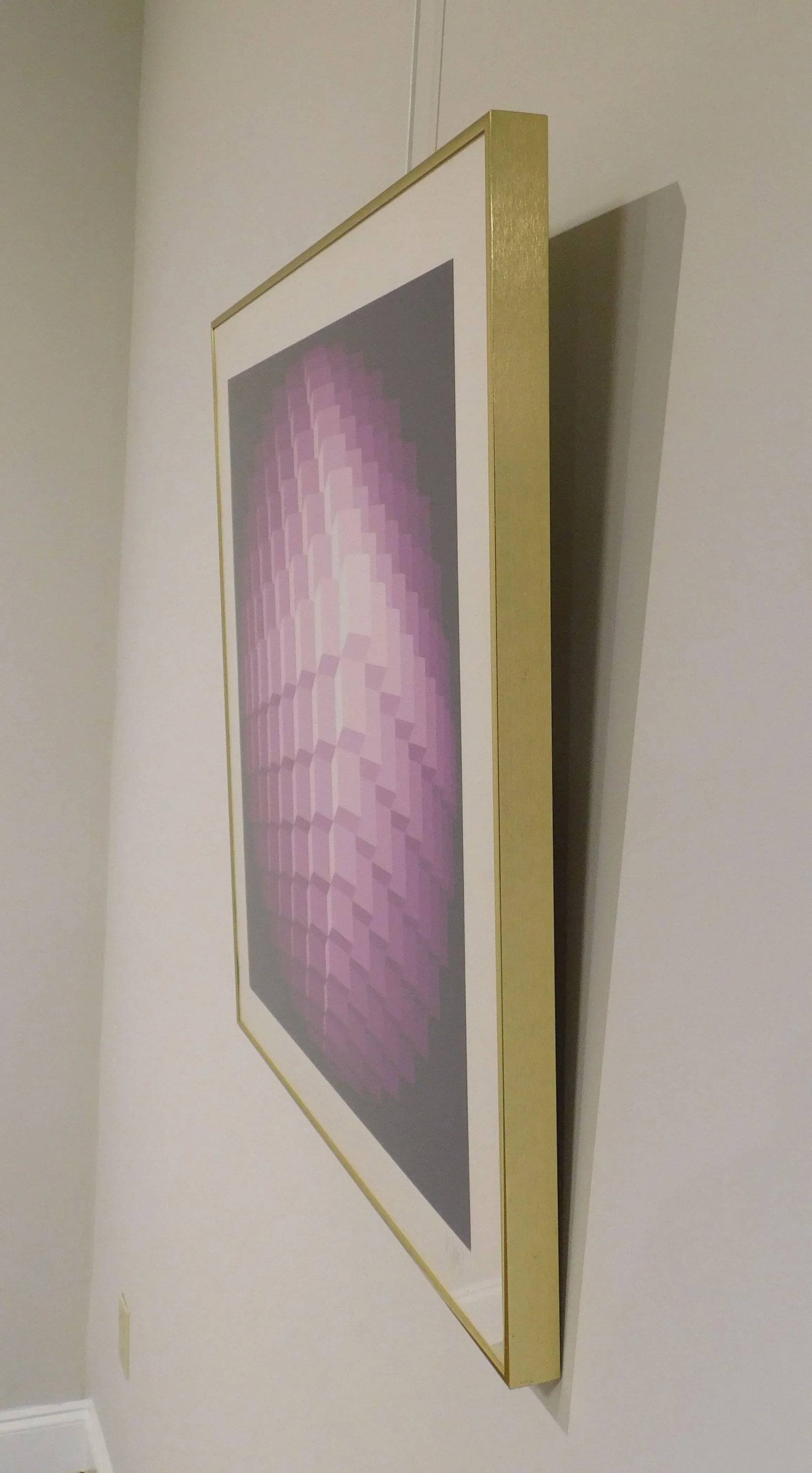 Jean - Pierre Yvarel "Purple Spectrum" Framed Serigraph - 8