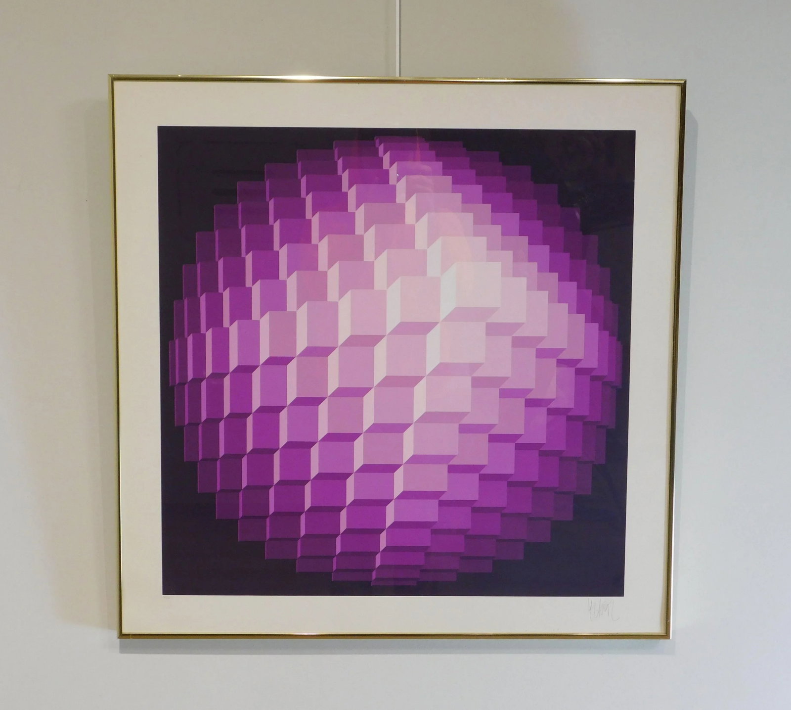 Jean - Pierre Yvarel "Purple Spectrum" Framed Serigraph - 9