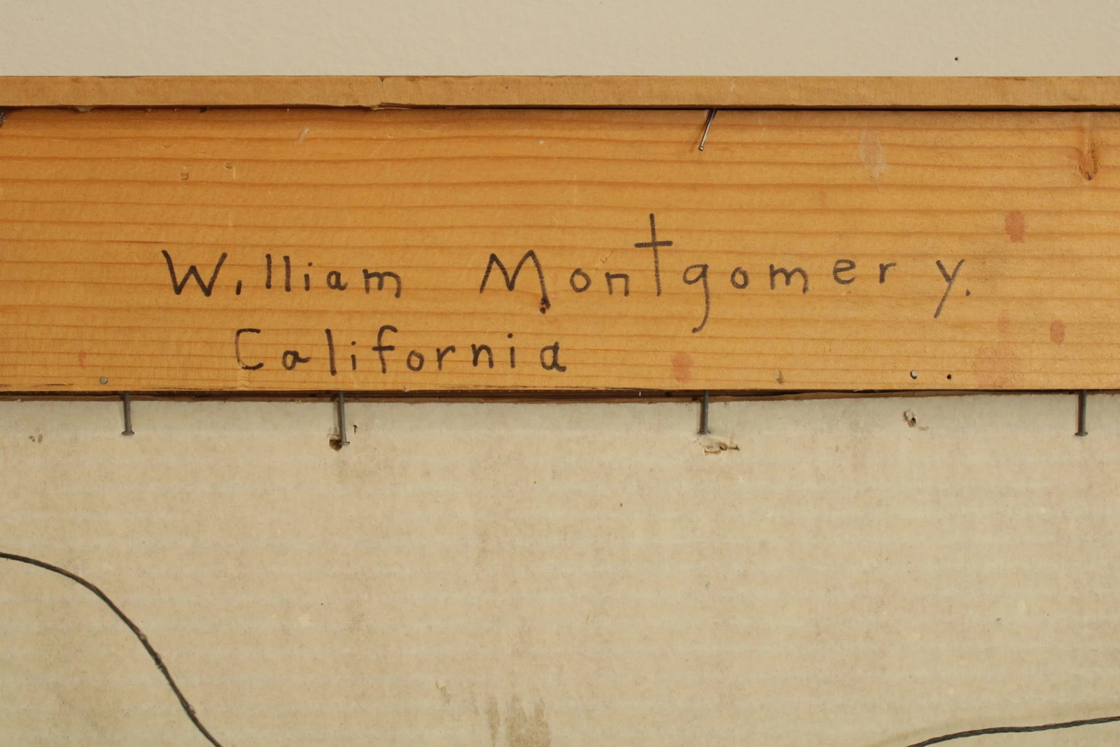 William Montgomery Framed "California" Watercolor Painting Signed - 11