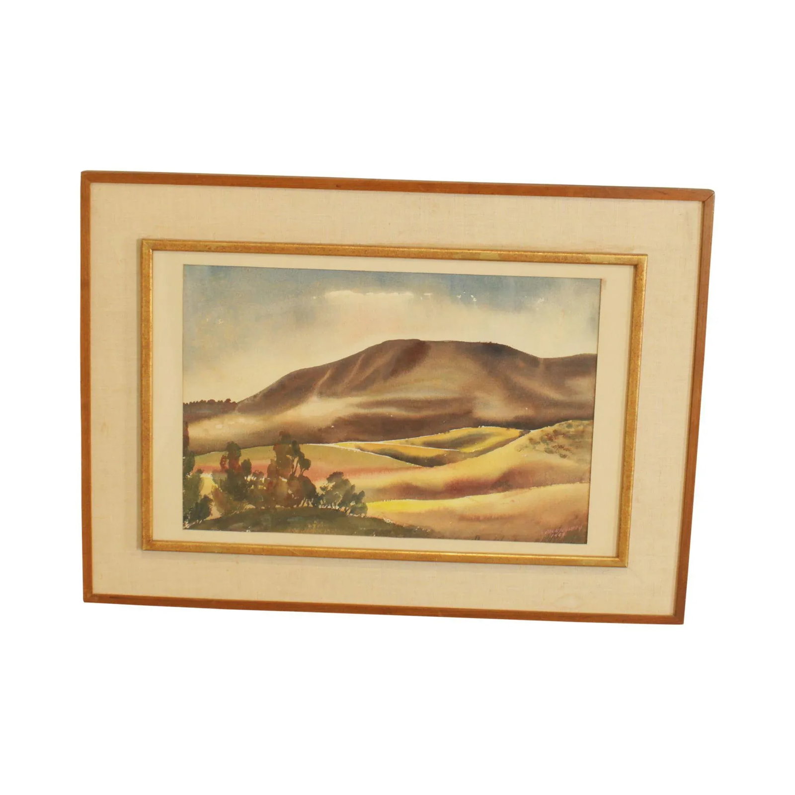 William Montgomery Framed "California" Watercolor Painting Signed - 13