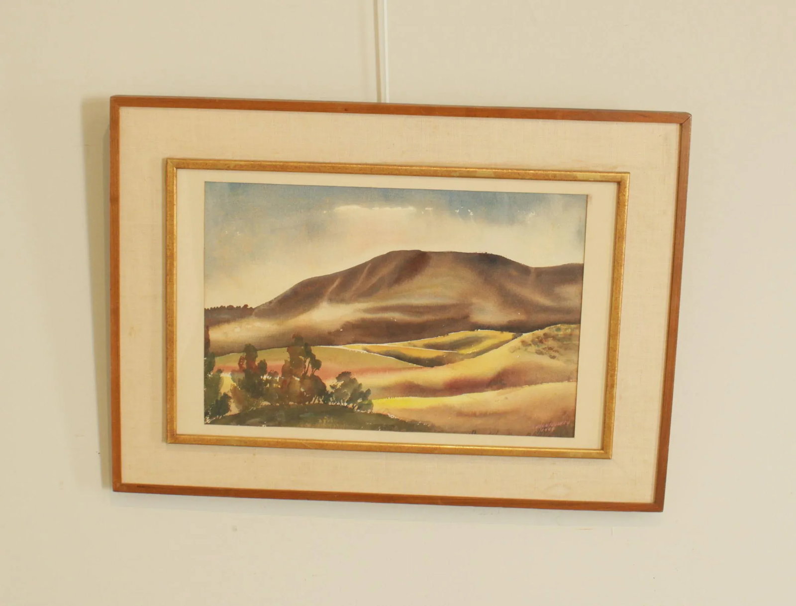 William Montgomery Framed "California" Watercolor Painting Signed - 2